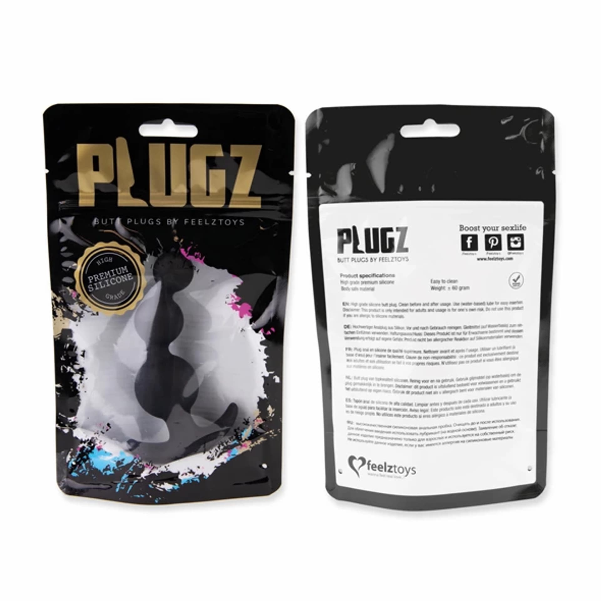 

Plug analny - FeelzToys Plugz Butt Plug Black Nr. 4