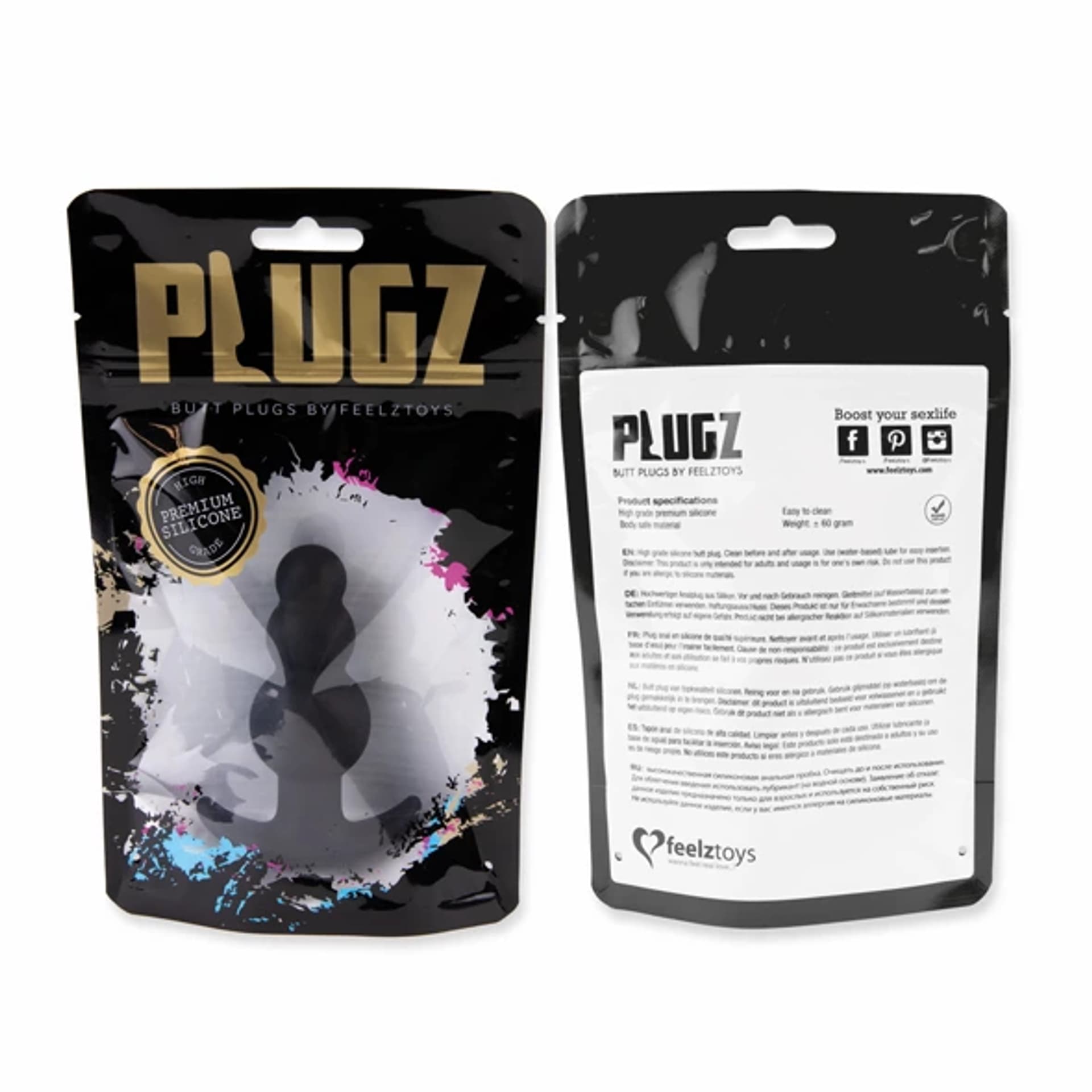

Plug analny - FeelzToys Plugz Butt Plug Black Nr. 1