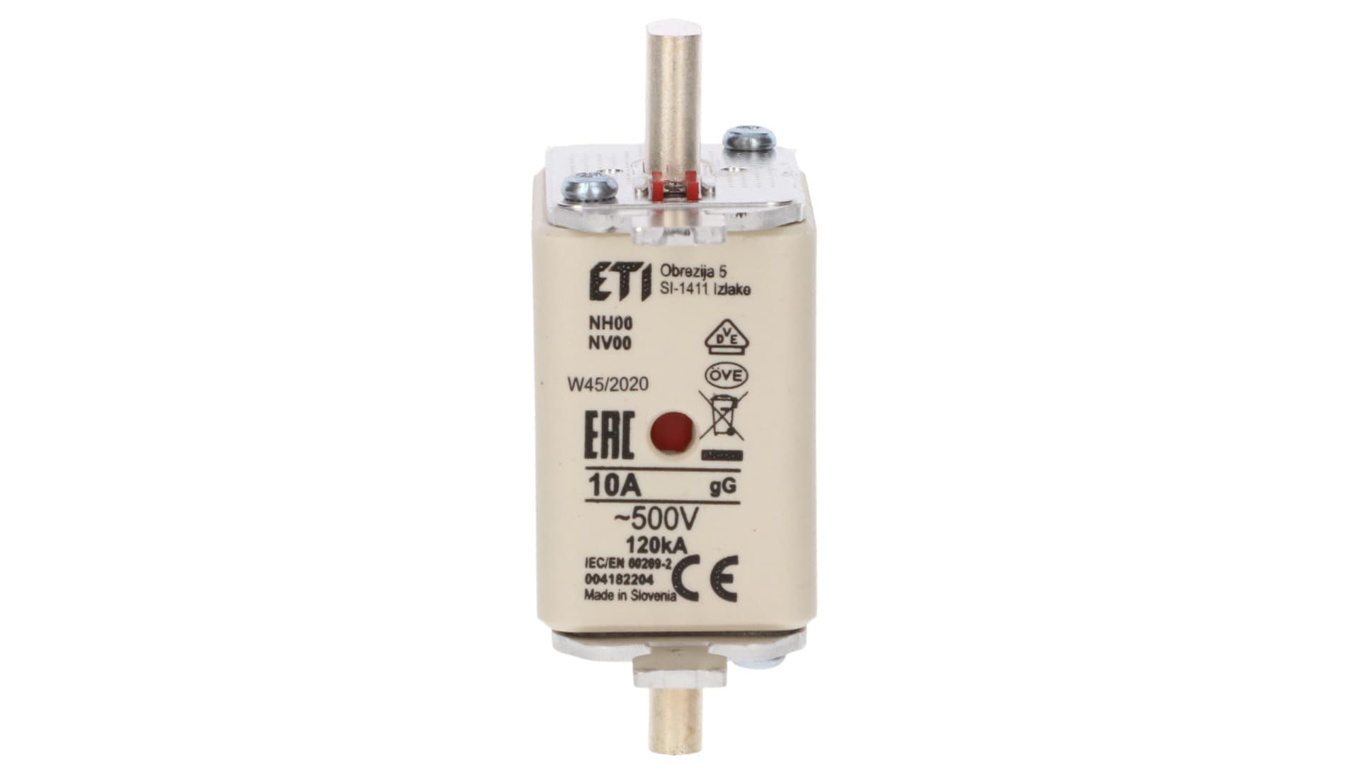 

Wkładka bezpiecznikowa KOMBI NH00 gG 10A/500V 004182204 /3szt./