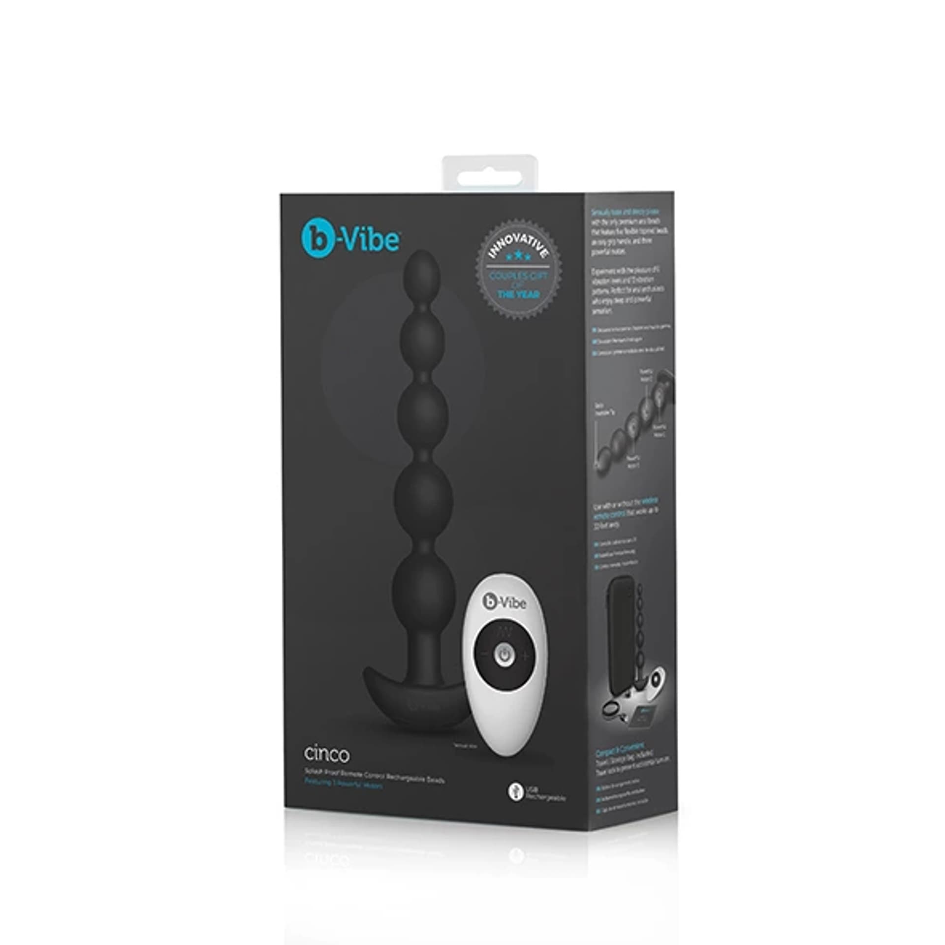 

Koraliki analne wibrujące - B-Vibe Cinco Black