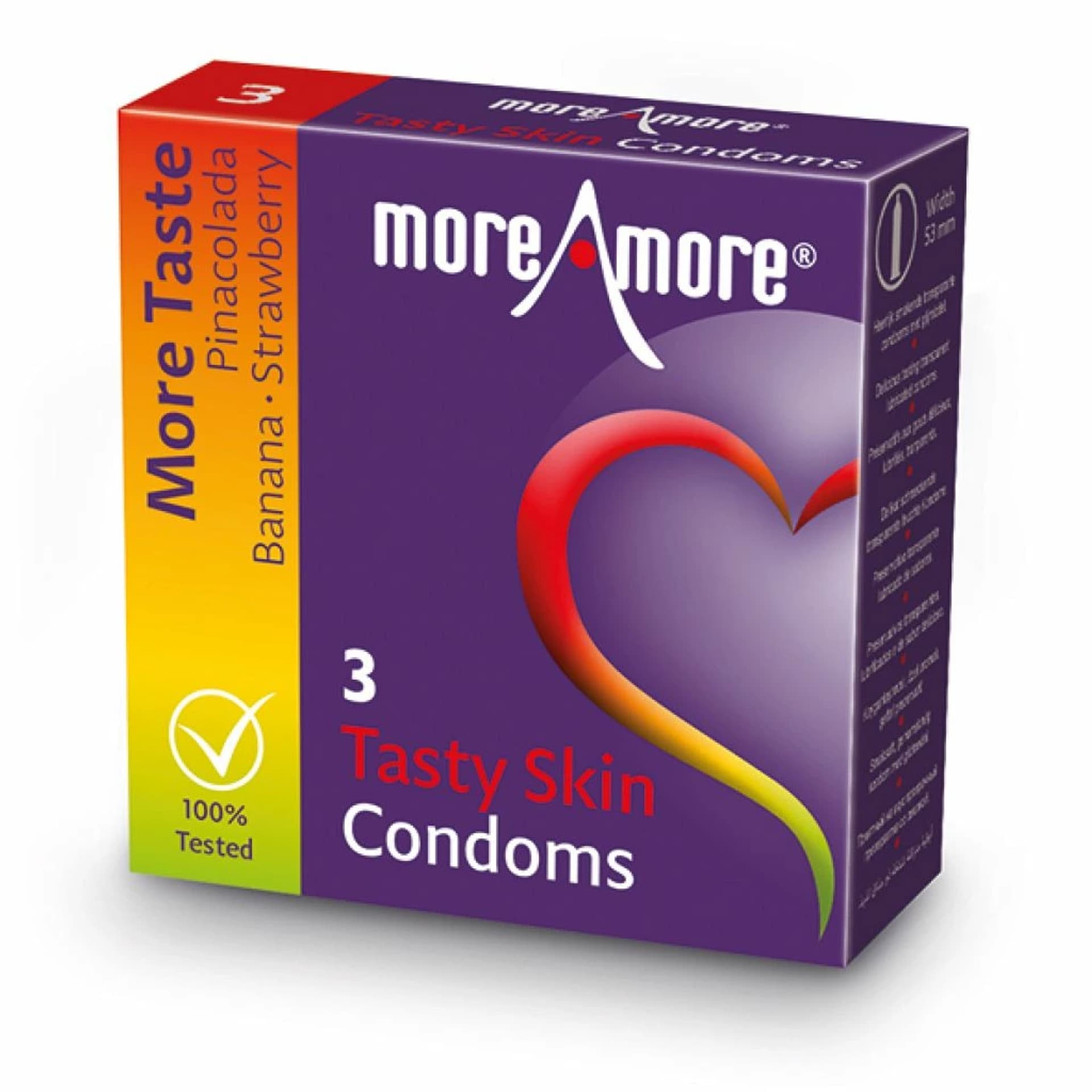 

Prezerwatywy smakowe - MoreAmore Tasty Skin 3 szt