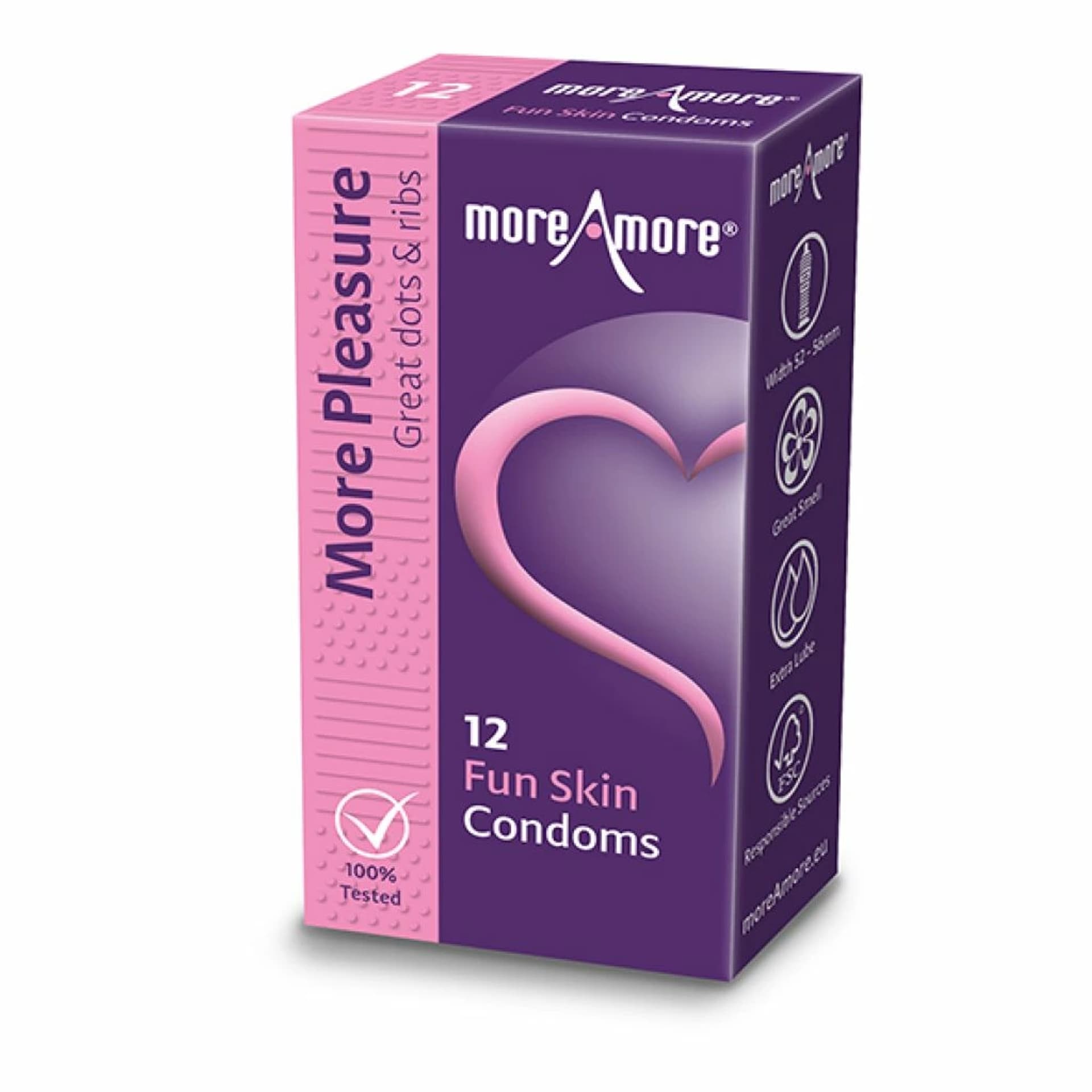 

Prezerwatywy stymulujące - MoreAmore Fun Skin 12 szt