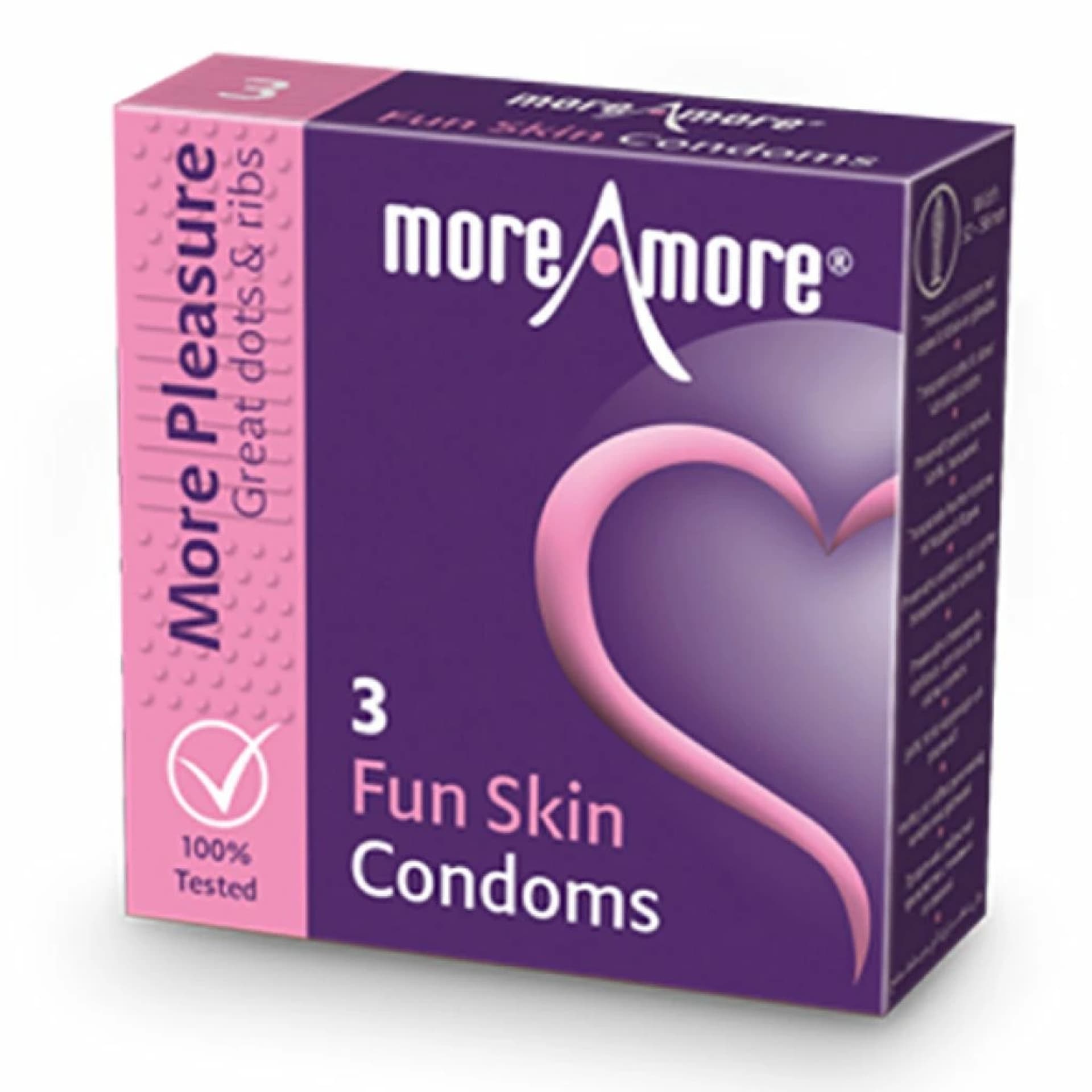 

Prezerwatywy stymulujące - MoreAmore Fun Skin 3 szt