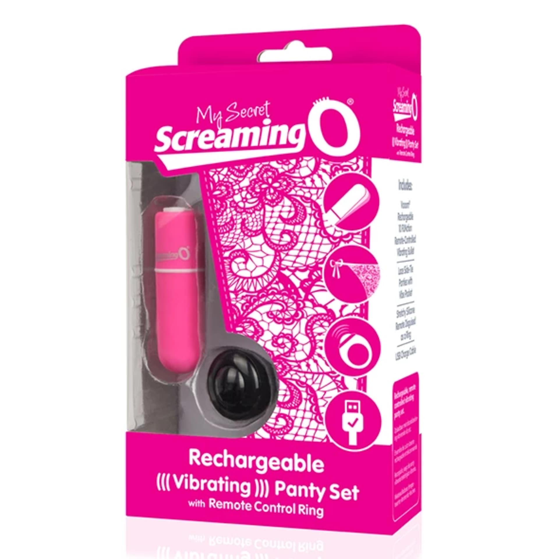 

Wibrujące majteczki - The Screaming O Charged Remote Control Panty Vibe Pink