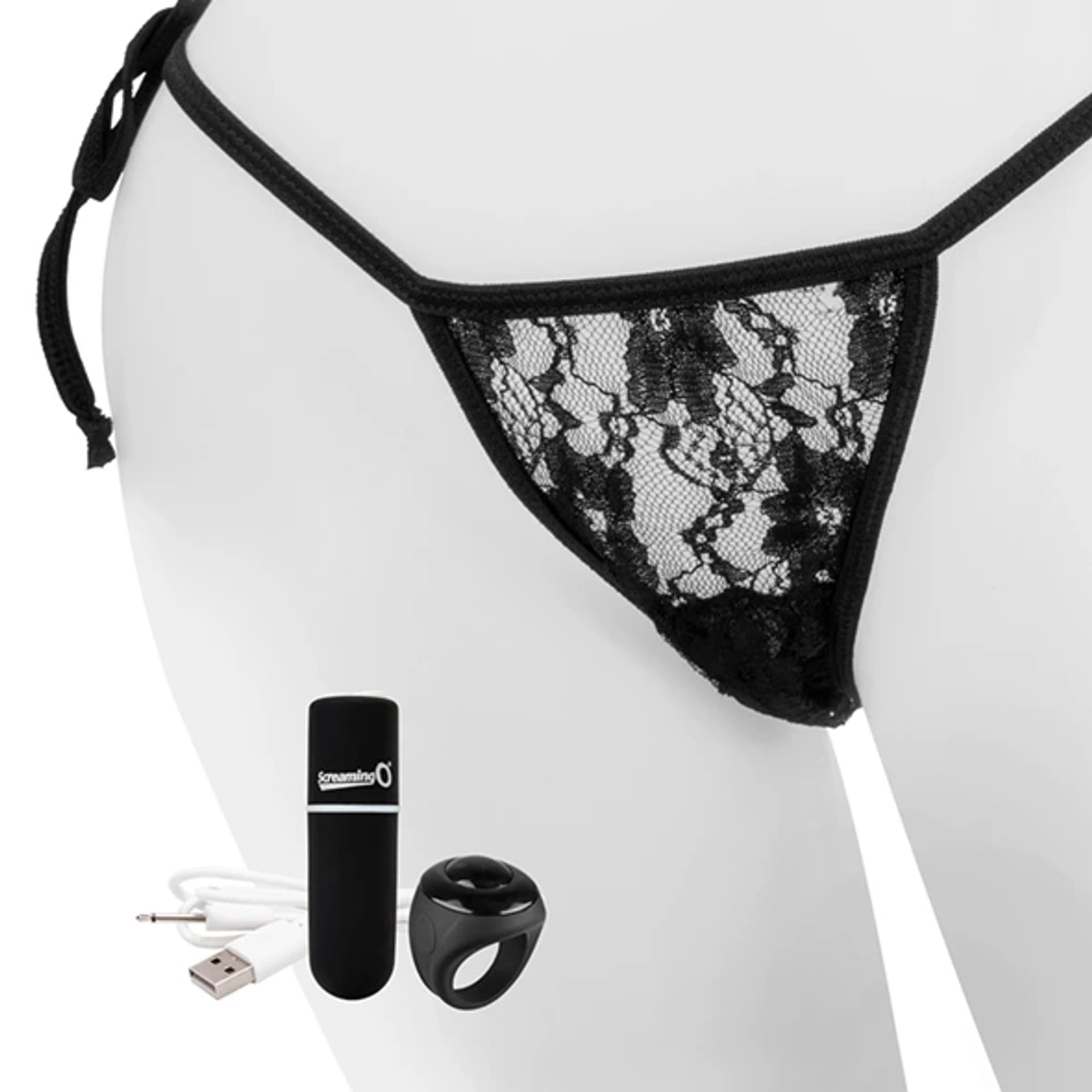 

Wibrujące majteczki - The Screaming O Charged Remote Control Panty Vibe Black