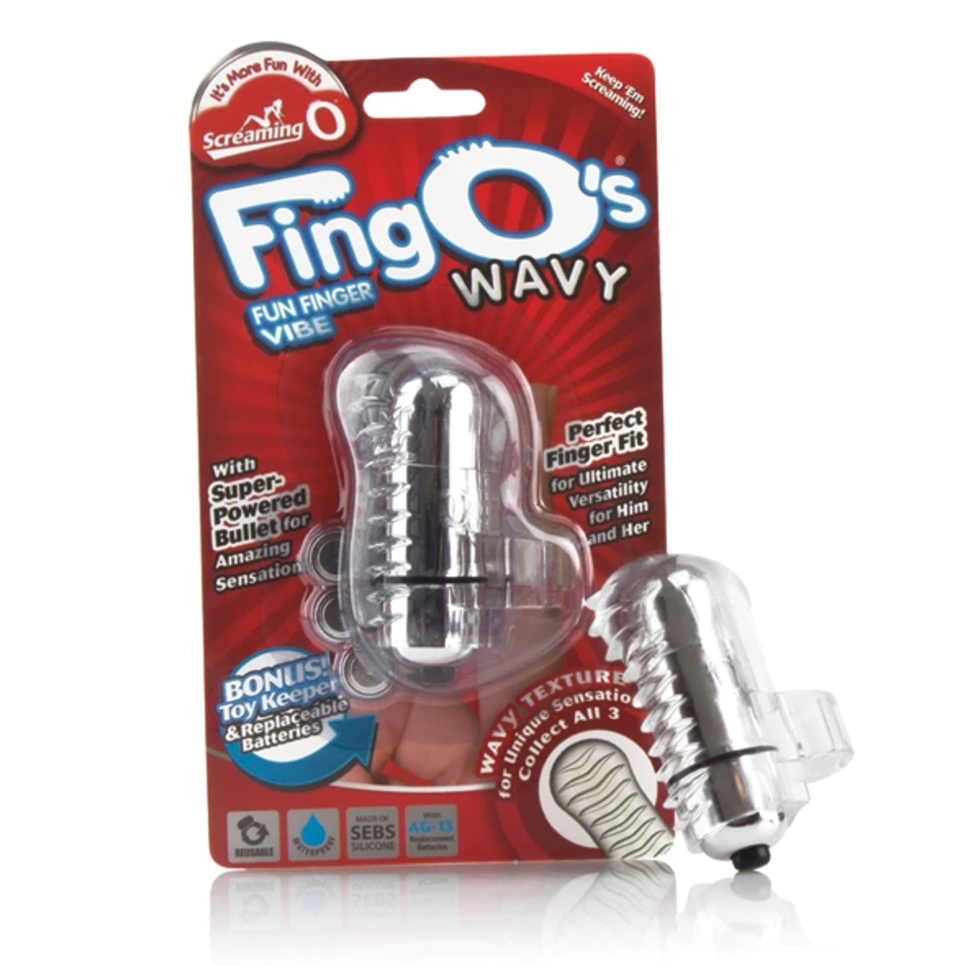 

Wibrator na palec - The Screaming O The FingO Wavy Clear