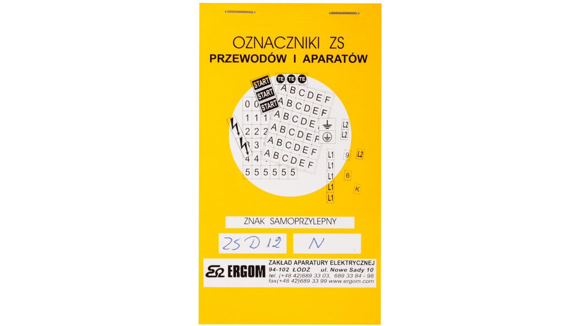 

Znaki samoprzylepne ZS D12/N E04ZP-02030401200
