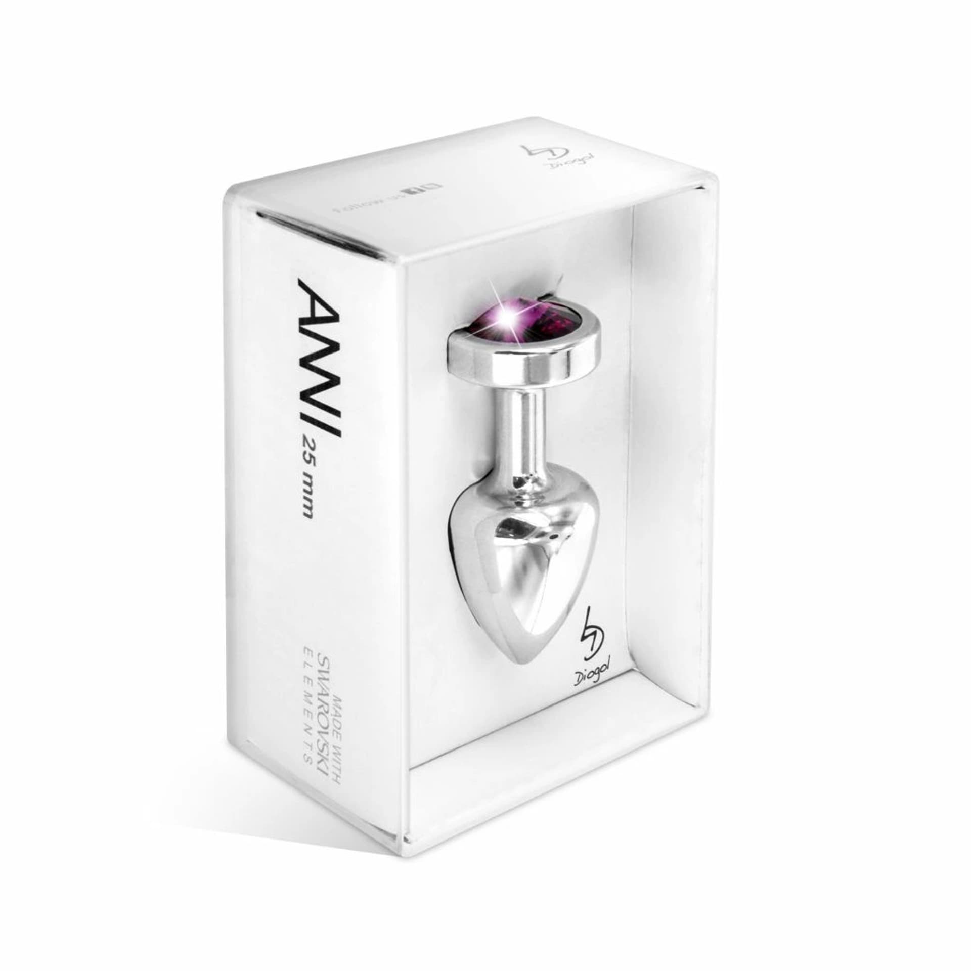 

Plug analny - Diogol Anni Round Silver & Pink 25 mm