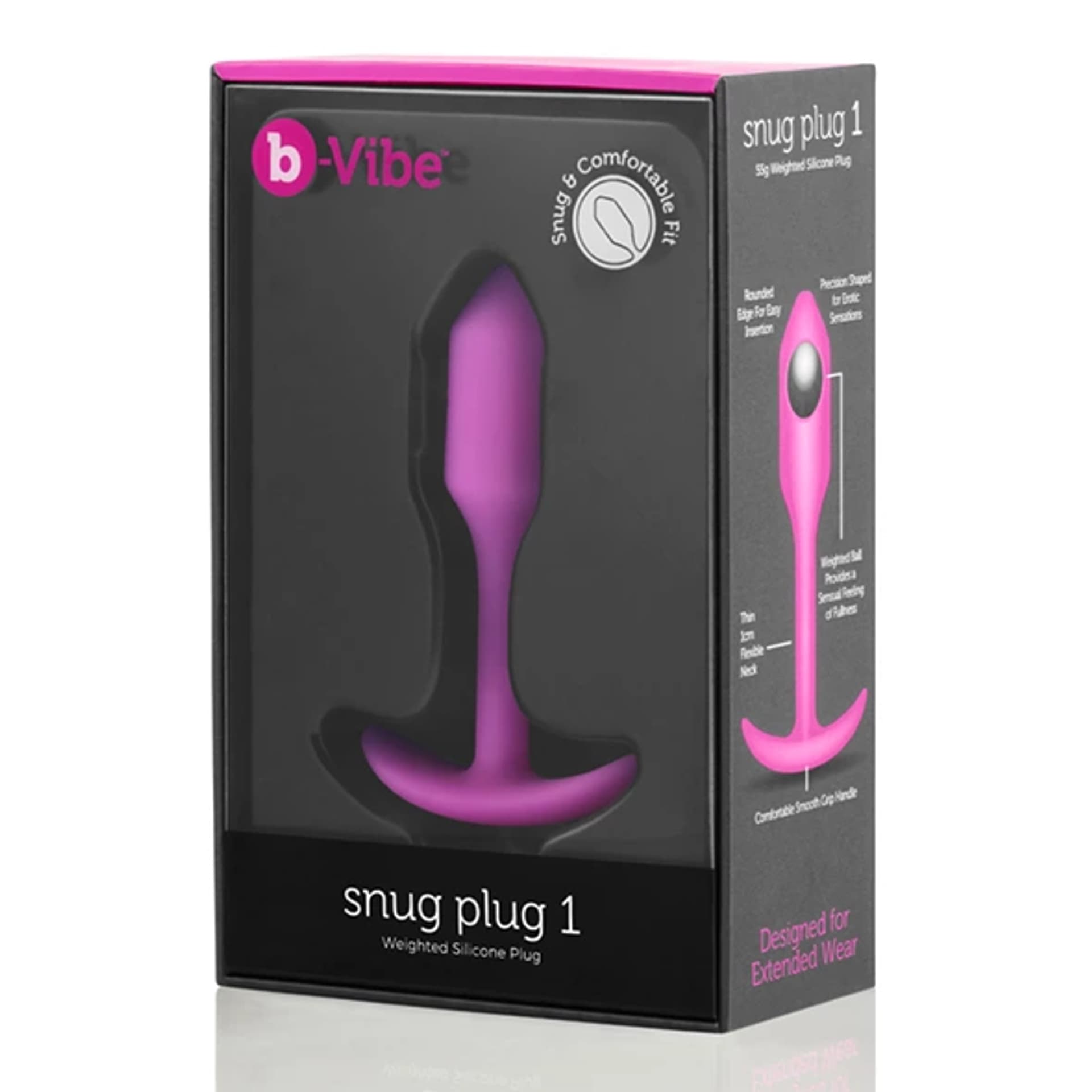 

Plug analny - B-Vibe Snug Plug 1 Fuchsia
