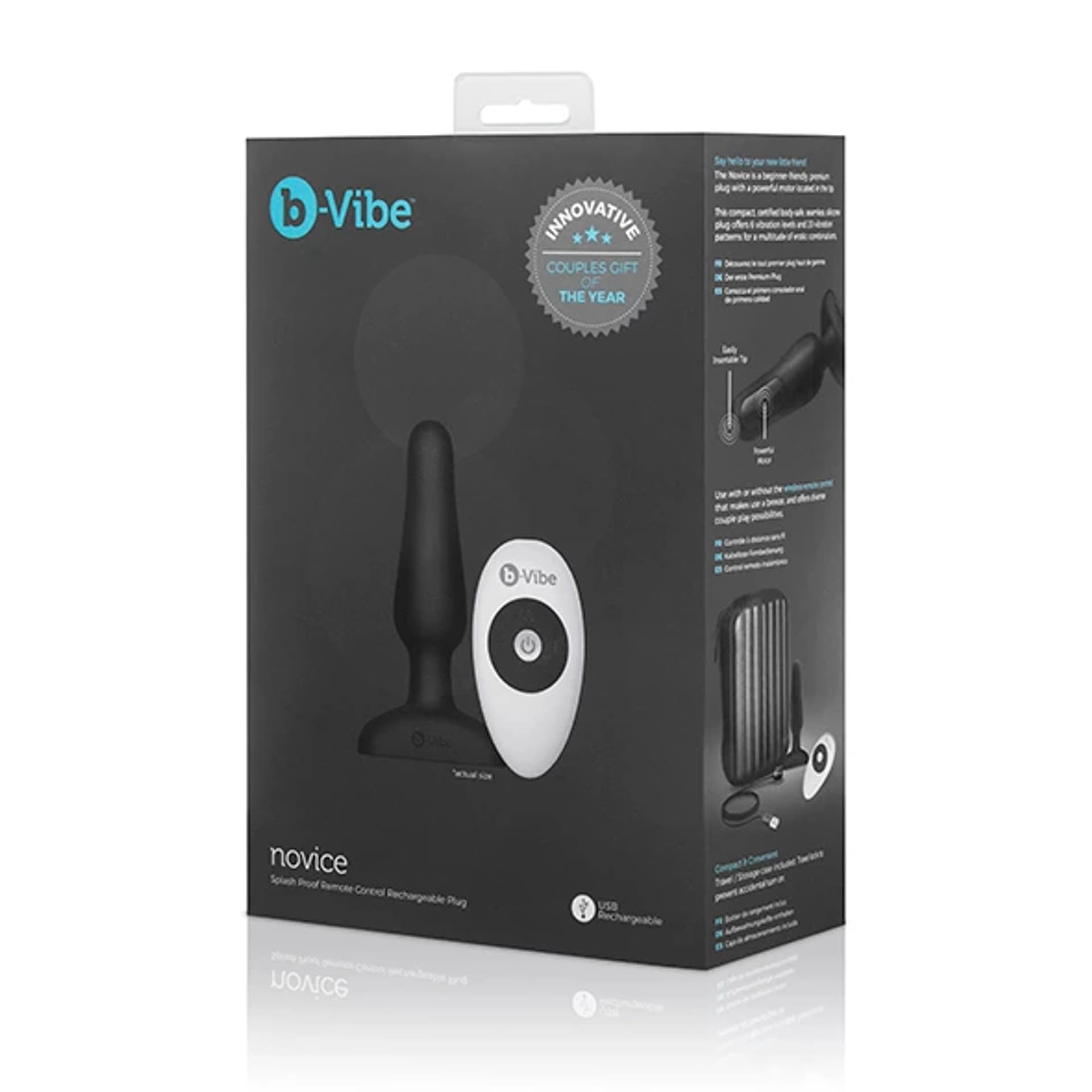 

Zdalnie sterowany plug analny - B-Vibe Novice Plug Black