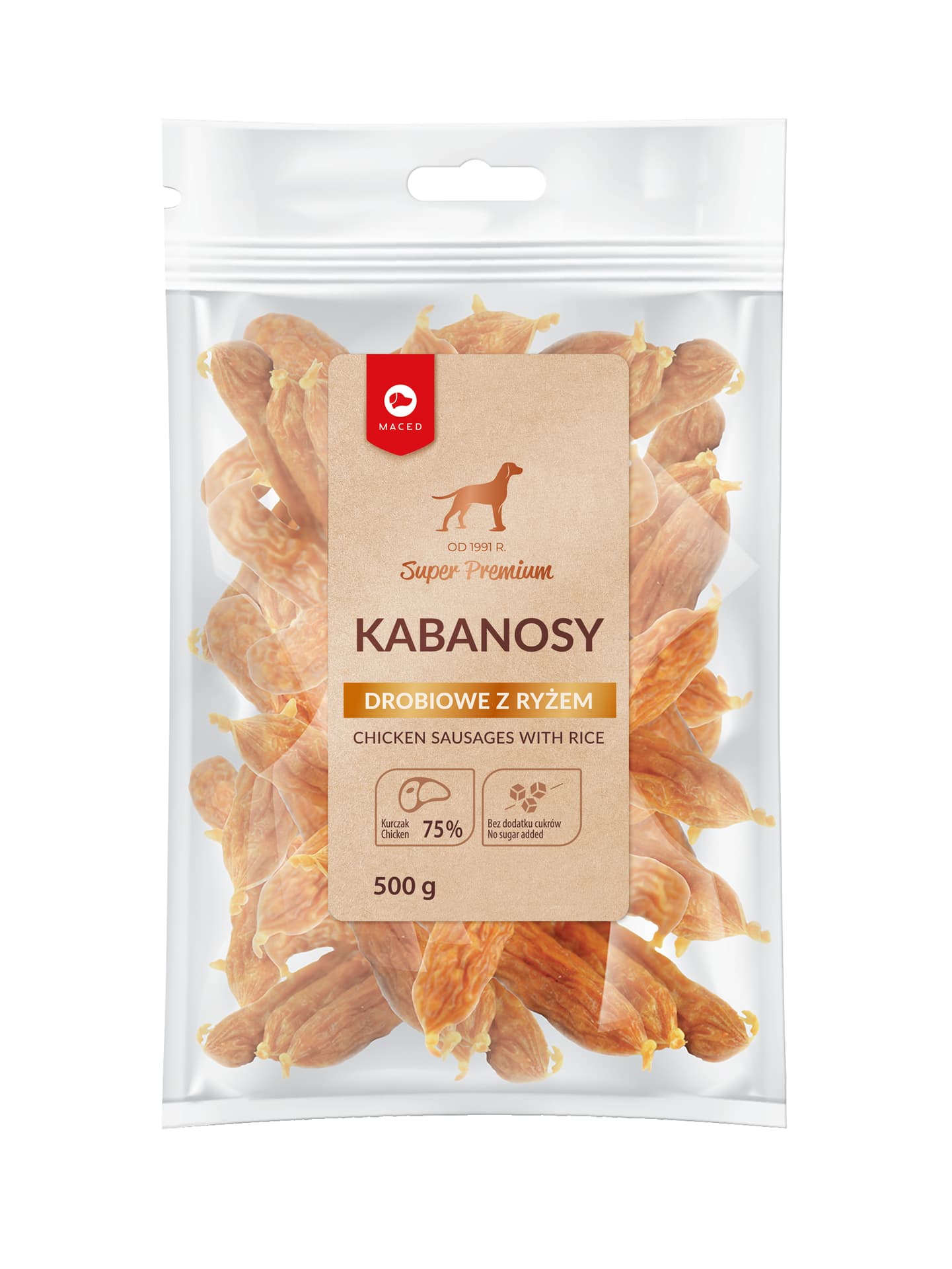 

MACED Kabanosy drobiowe z ryżem Eco-Pack 500g