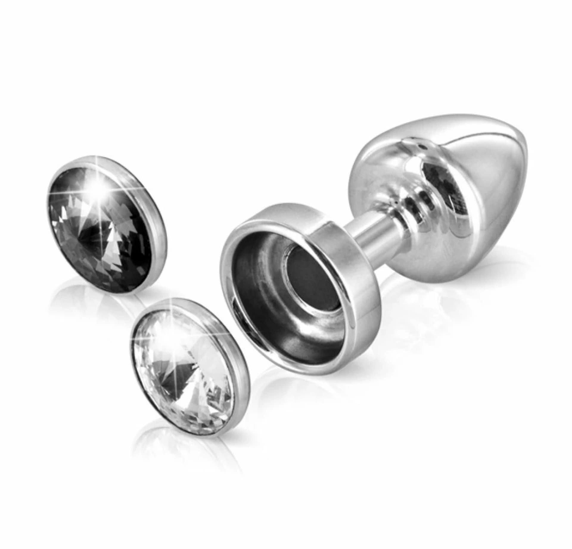 

Plug analny - Diogol Anni Magnet Clear & Black 25 mm