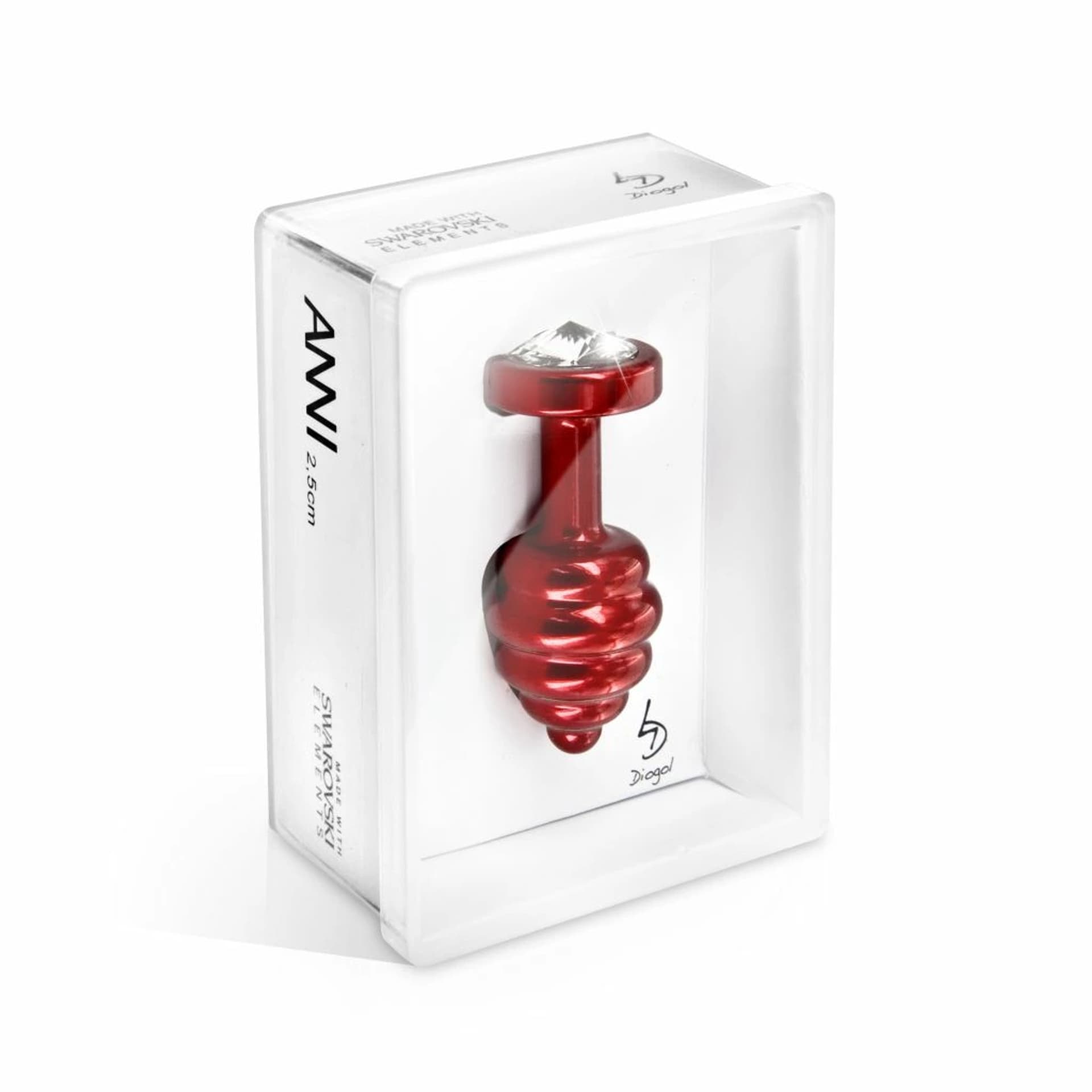 

Plug analny - Diogol Ano Ribbed Red 30 mm