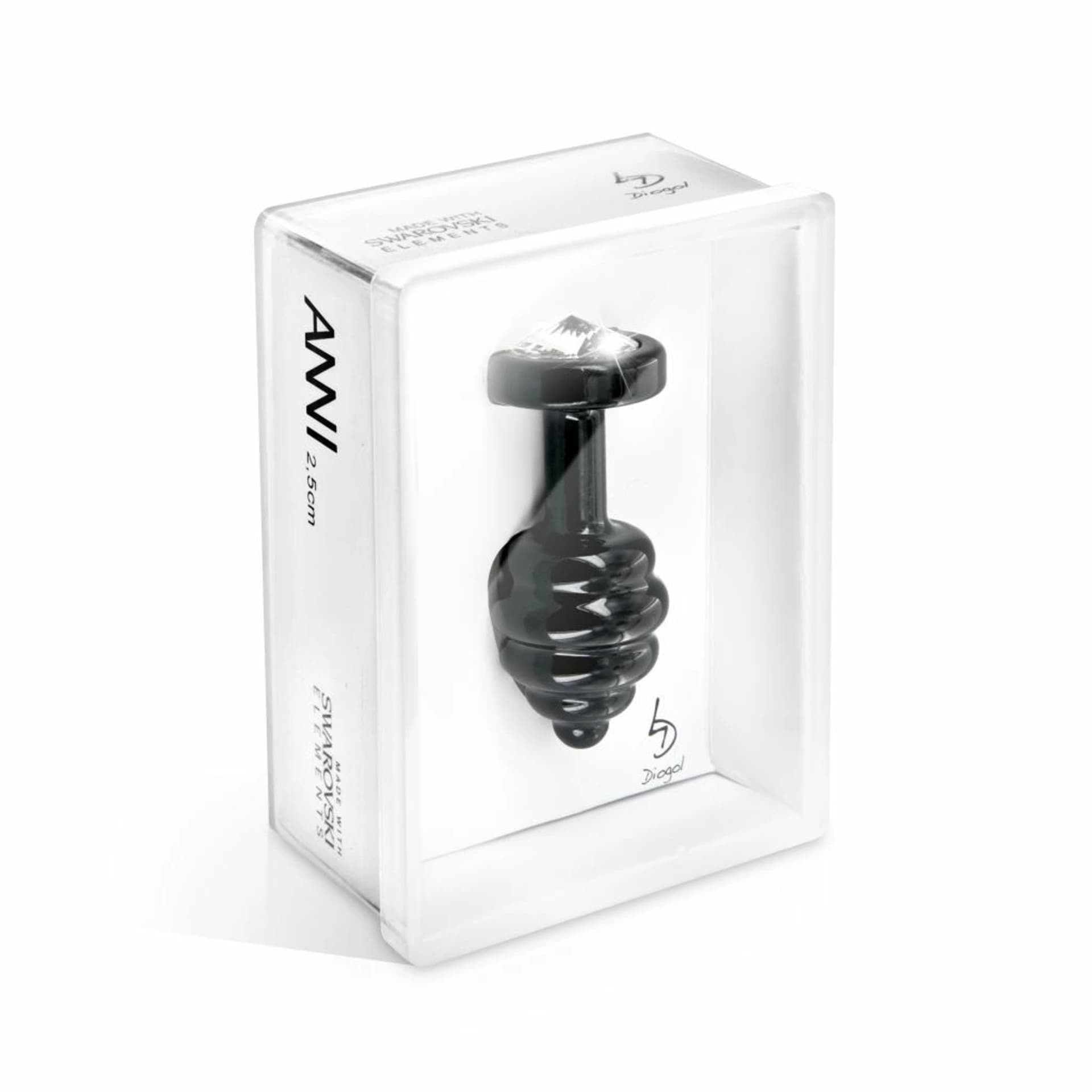 

Plug analny - Diogol Ano Ribbed Black 35 mm