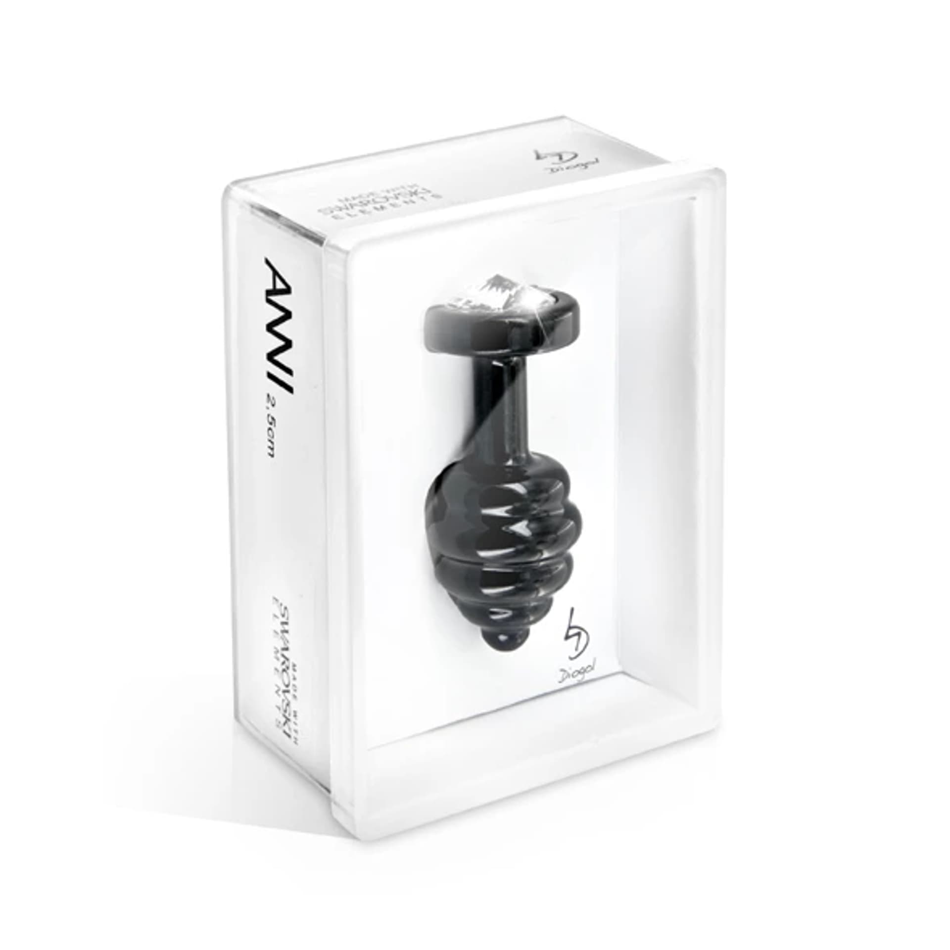 

Plug analny - Diogol Ano Ribbed Black 30 mm