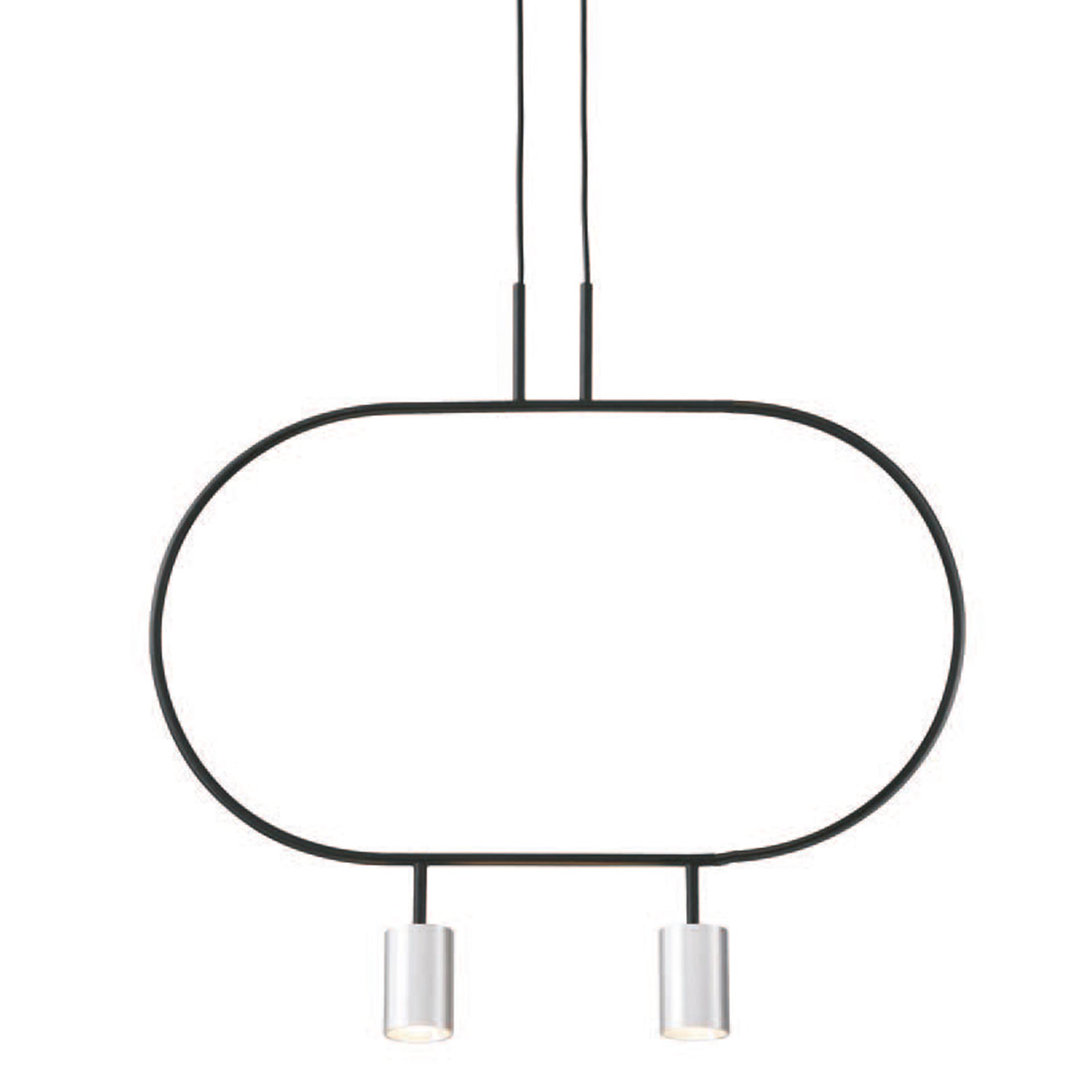 

Lampa Wisząca Luna 2-SL (Barwa światła delikatnie ciepła, Kolor srebrny, Możliwość ściemniania nie)