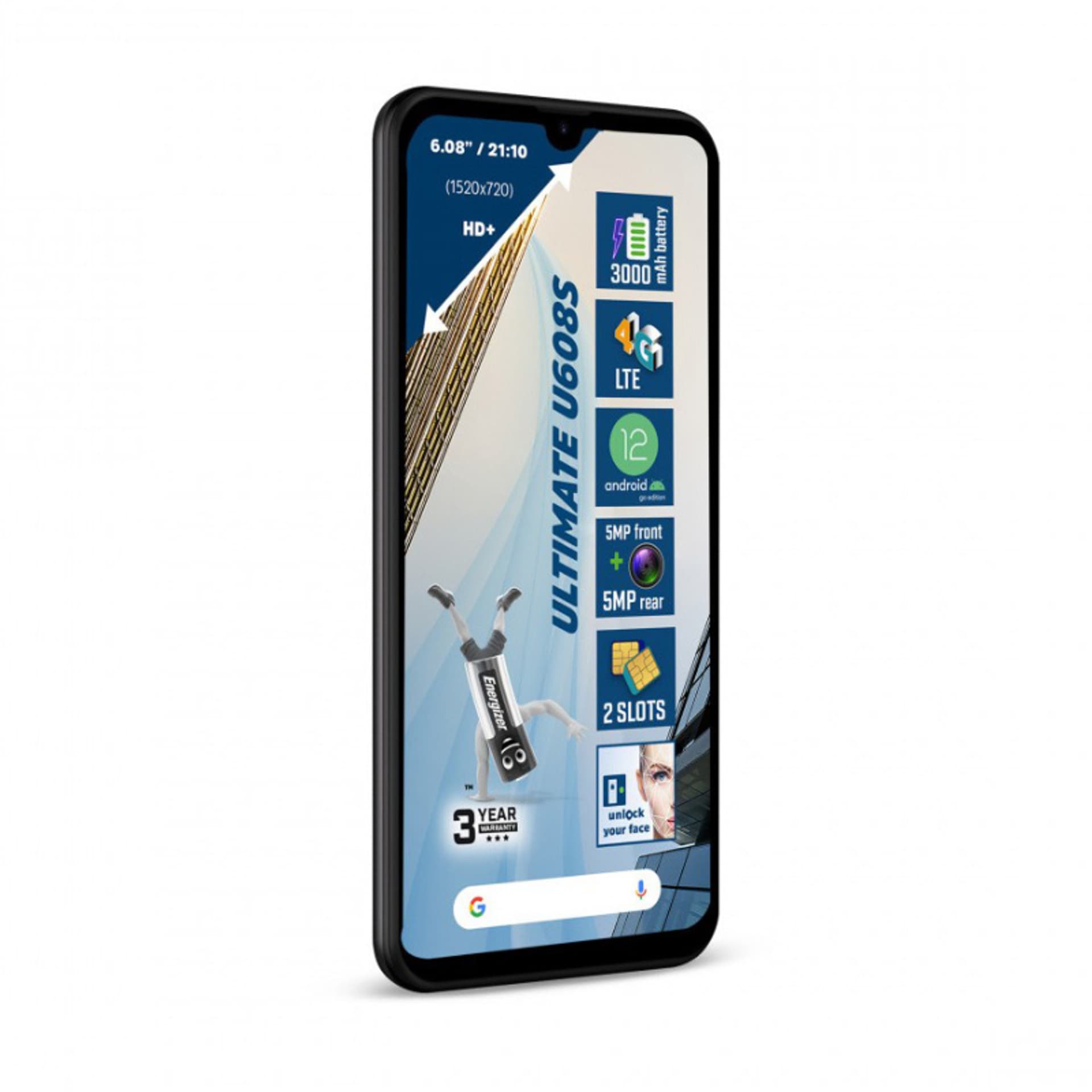 

Energizer Ultimate U608S - Smartfon 2GB RAM 32GB 6,08" 4G Dual Sim EU (Czarny)