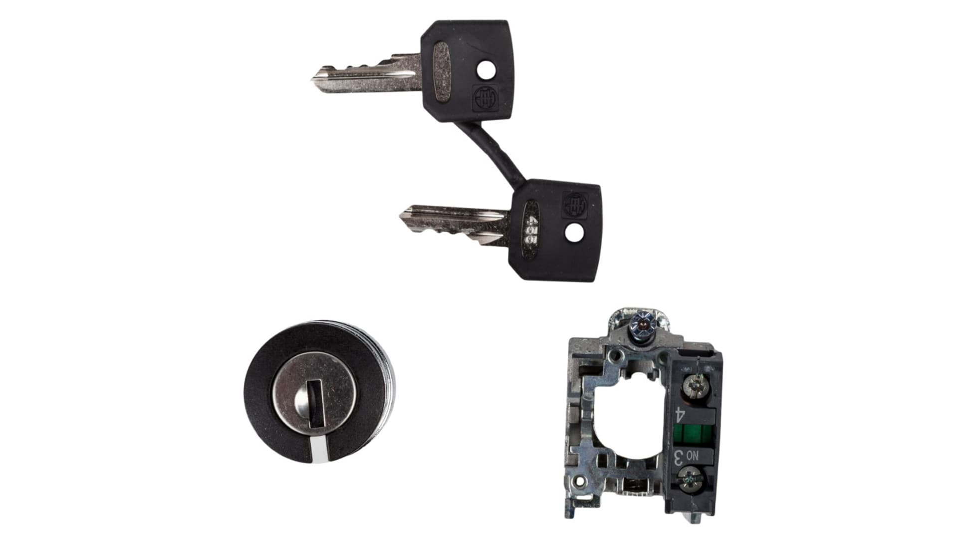 

Przełącznik 2 położeniowy klucz 22mm czarny 1Z z samopowrotem XB4BG61