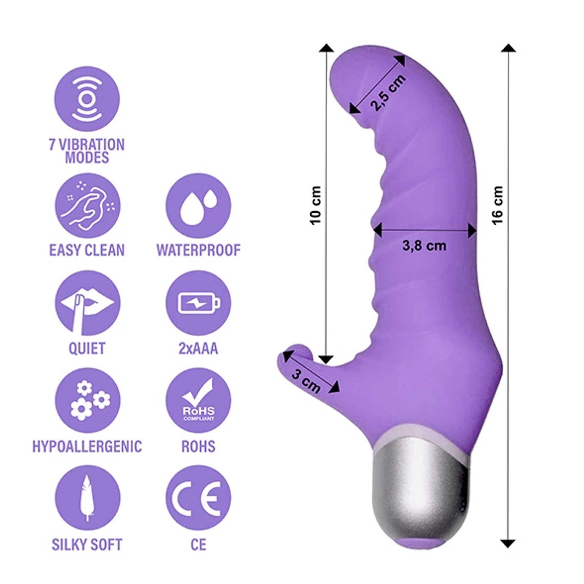 

Wibrator - FeelzToys Fonzie Purple
