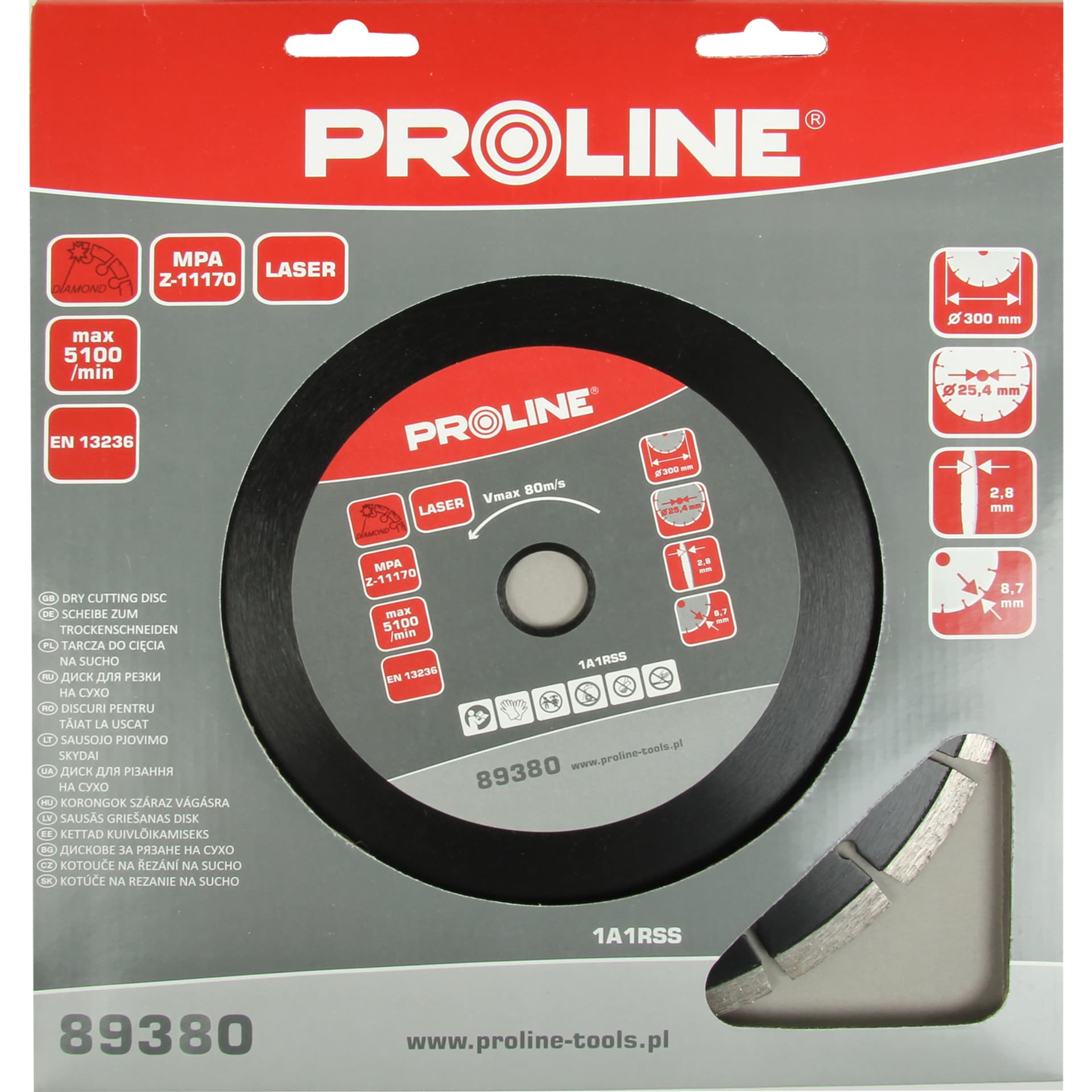 

TARCZA DIAMENTOWA LASER (ASFALT) 350*2.9*8.4*25.4 PROLINE, Asfalt) 350*2.9*8.4*25.4 prolin