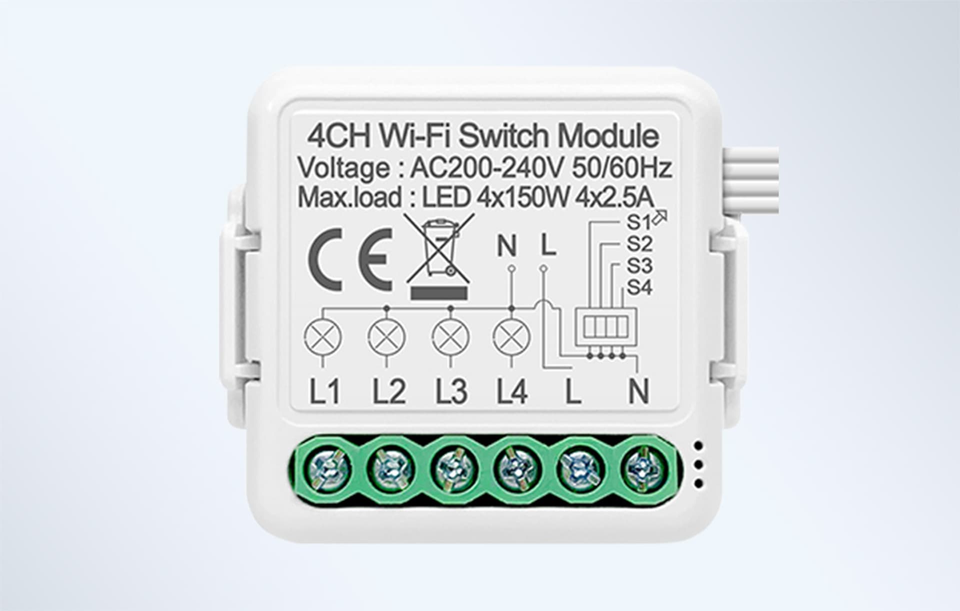 

Inteligentny przełącznik dopuszkowy Wi-Fi Avatto N-WSM01-4 TUYA