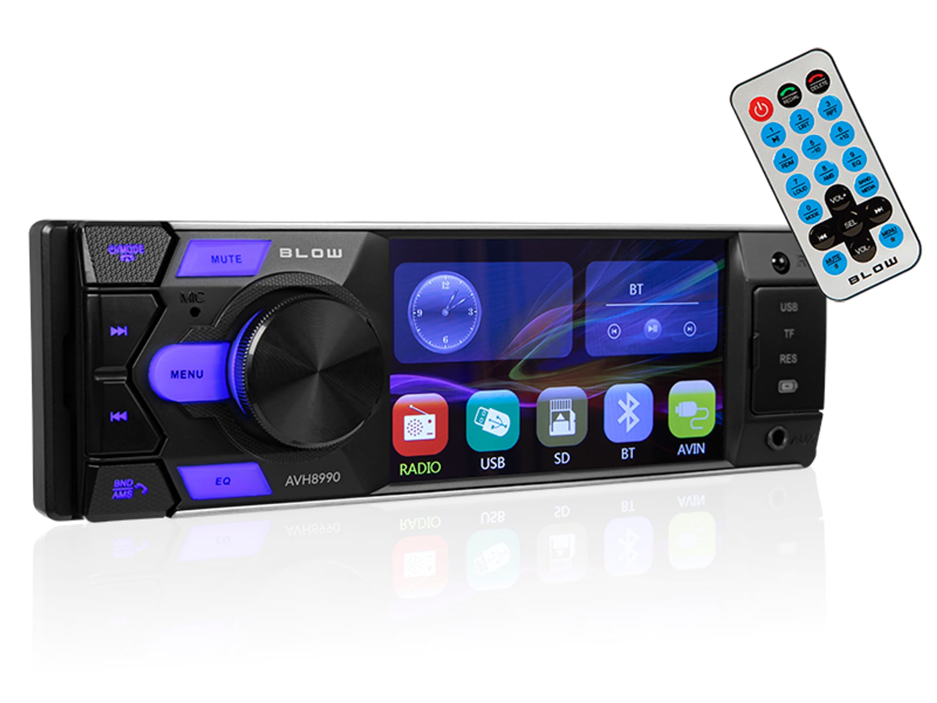 

78-336# Radio blow avh-8990 4" rds mp5/usb/micro