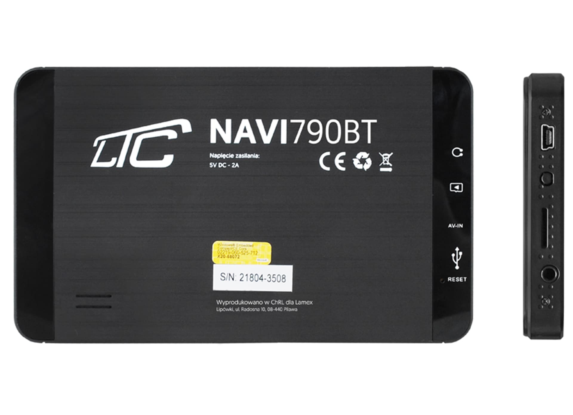 

1 szt. PS Nawigacja GPS LTC 7 NAVI790BT, bluetooth, AVin, 256MB/8GB, rozdzielczość LCD 800x480, bez mapy.