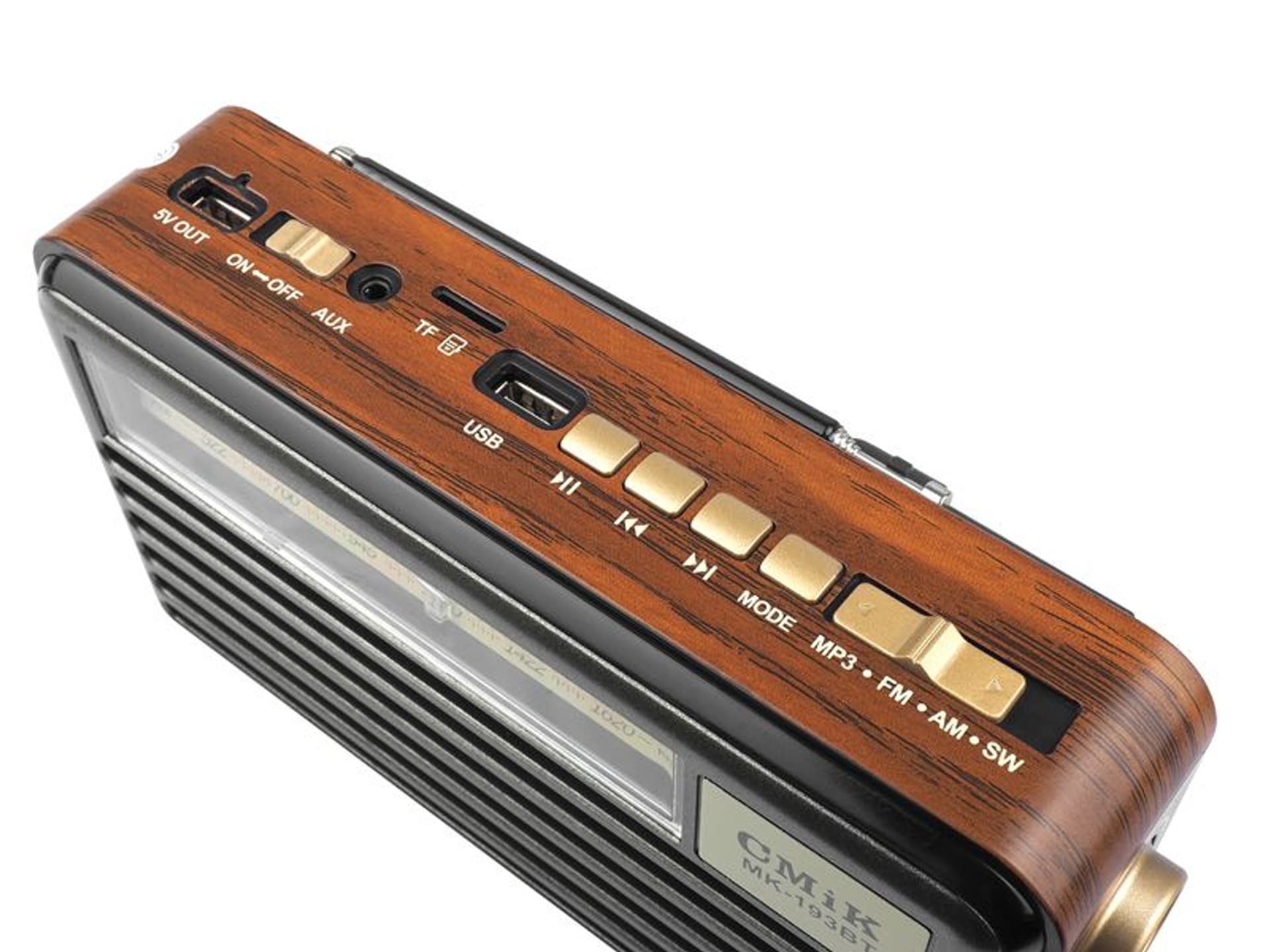 

1 szt. Radio przenośne RETRO z panelem solarnym MK-193BT Bluetooth,USB,TF,lampka LED USB z akumlatorem