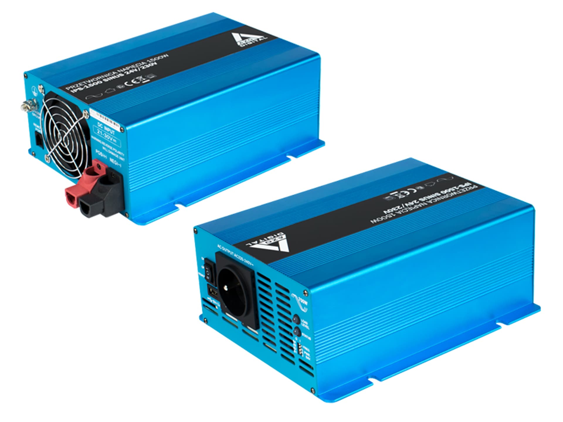 

1 szt. Przetwornica napiecia 24 VDC / 230 VAC SINUS IPS-1500S 1500W.