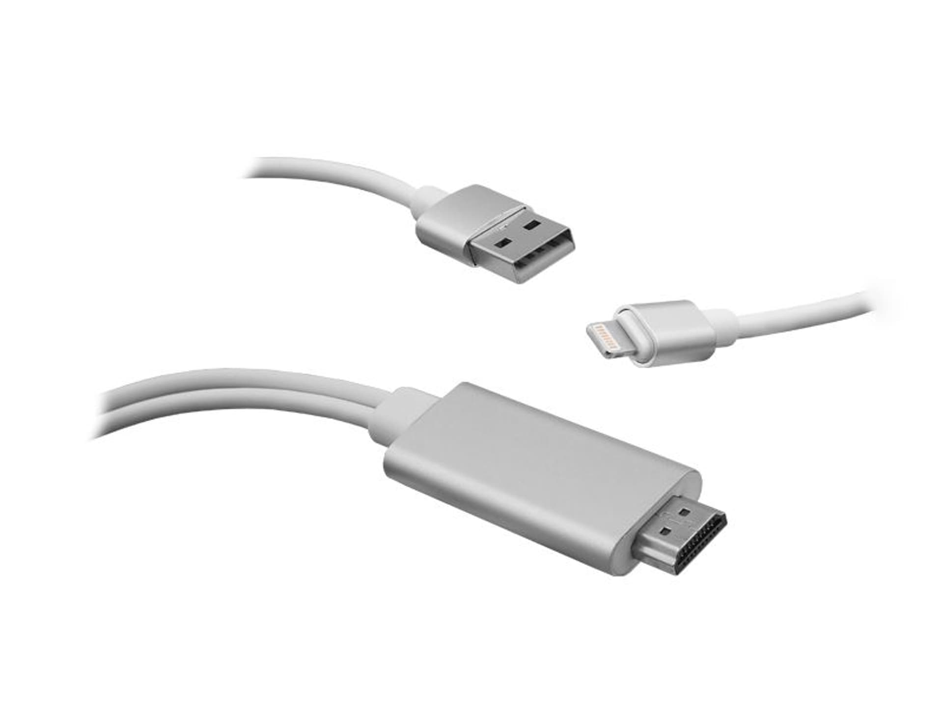 

1 szt. Kabel IPHONE MHL HDMI/Lightning+USB, 2M, HQ.