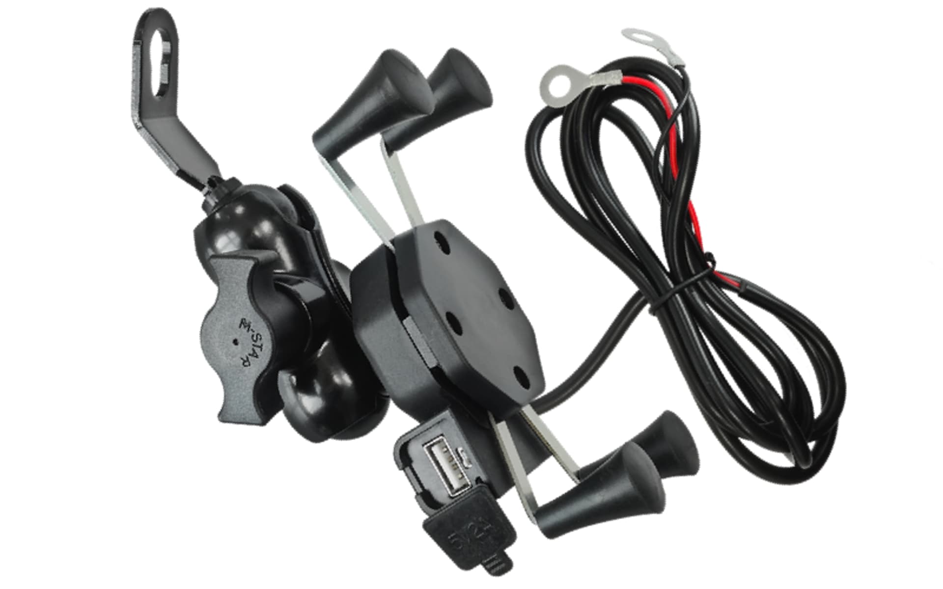 

Uchwyt motocyklowy na telefon z USB