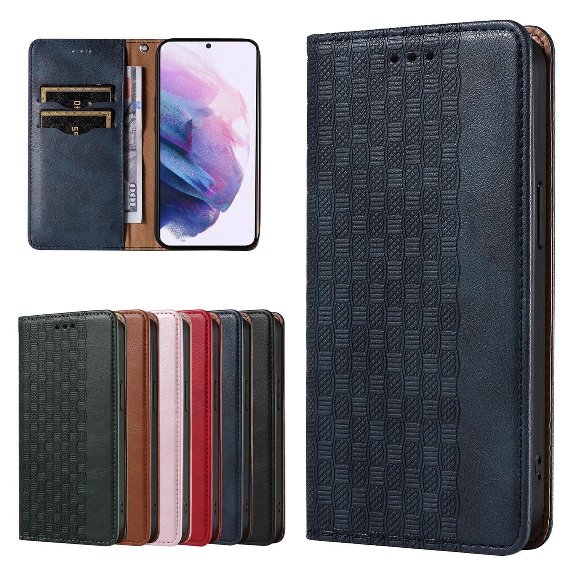 

Magnet Strap Case etui Samsung Galaxy A23 5G pokrowiec z klapką portfel mini smycz podstawka niebieskie