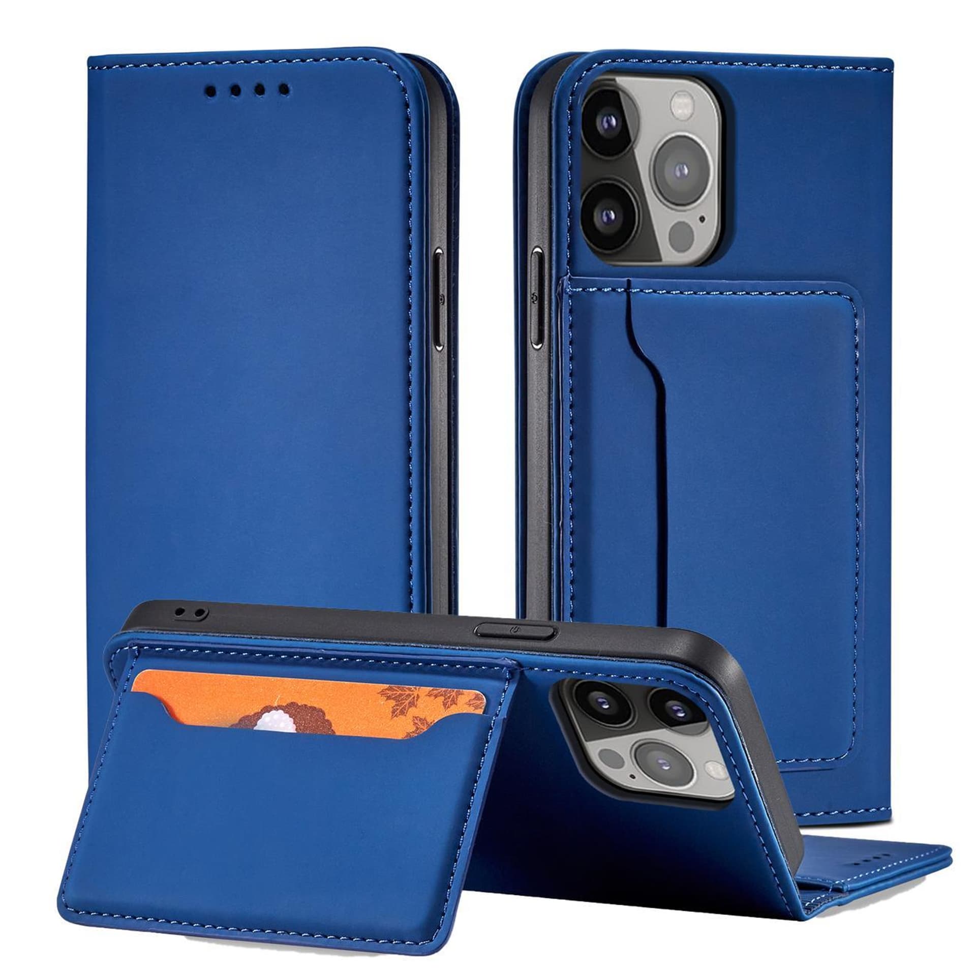 

Magnet Card Case etui Samsung Galaxy A23 5G pokrowiec z klapką portfel podstawka niebieskie