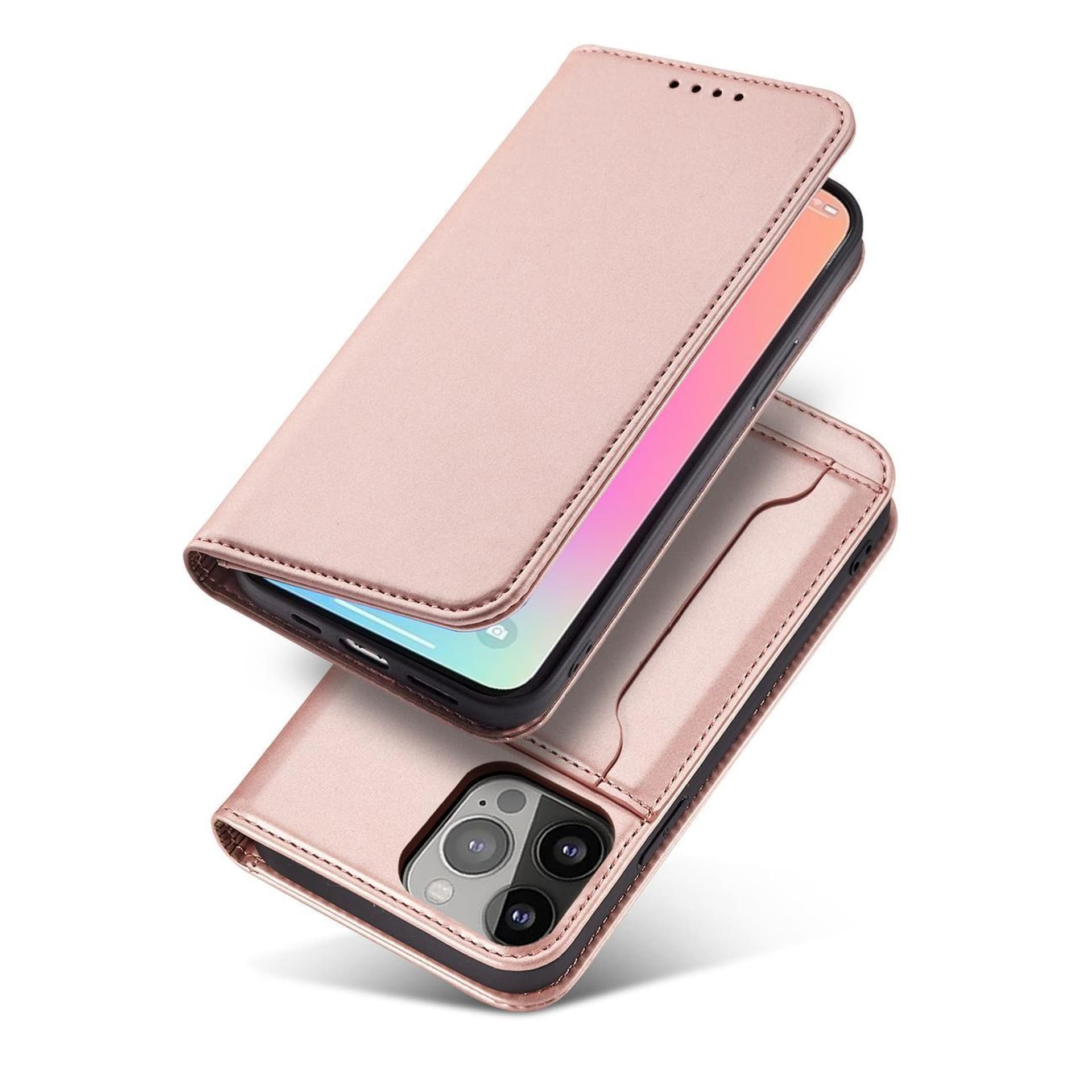 

Magnet Card Case etui Samsung Galaxy A23 5G pokrowiec z klapką portfel podstawka różowe