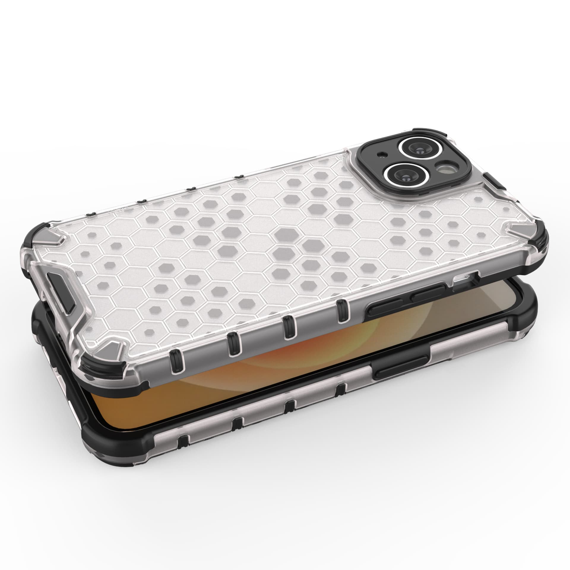 

Honeycomb etui iPhone 14 Plus pancerny hybrydowy pokrowiec przezroczyste