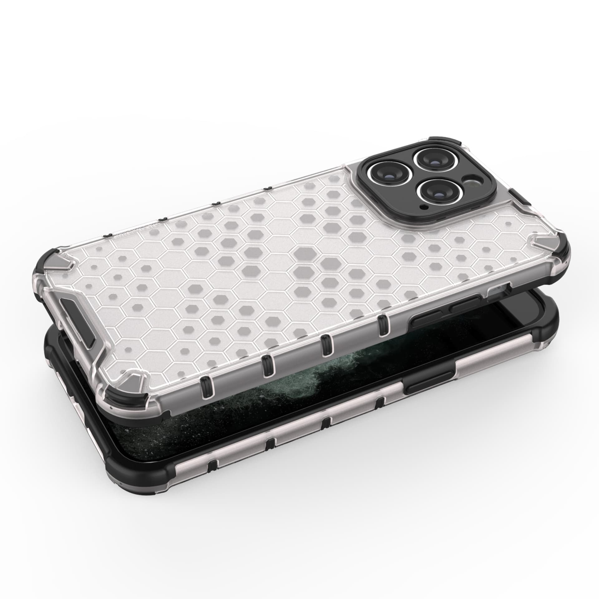 

Honeycomb etui iPhone 14 Pro Max pancerny hybrydowy pokrowiec czarne