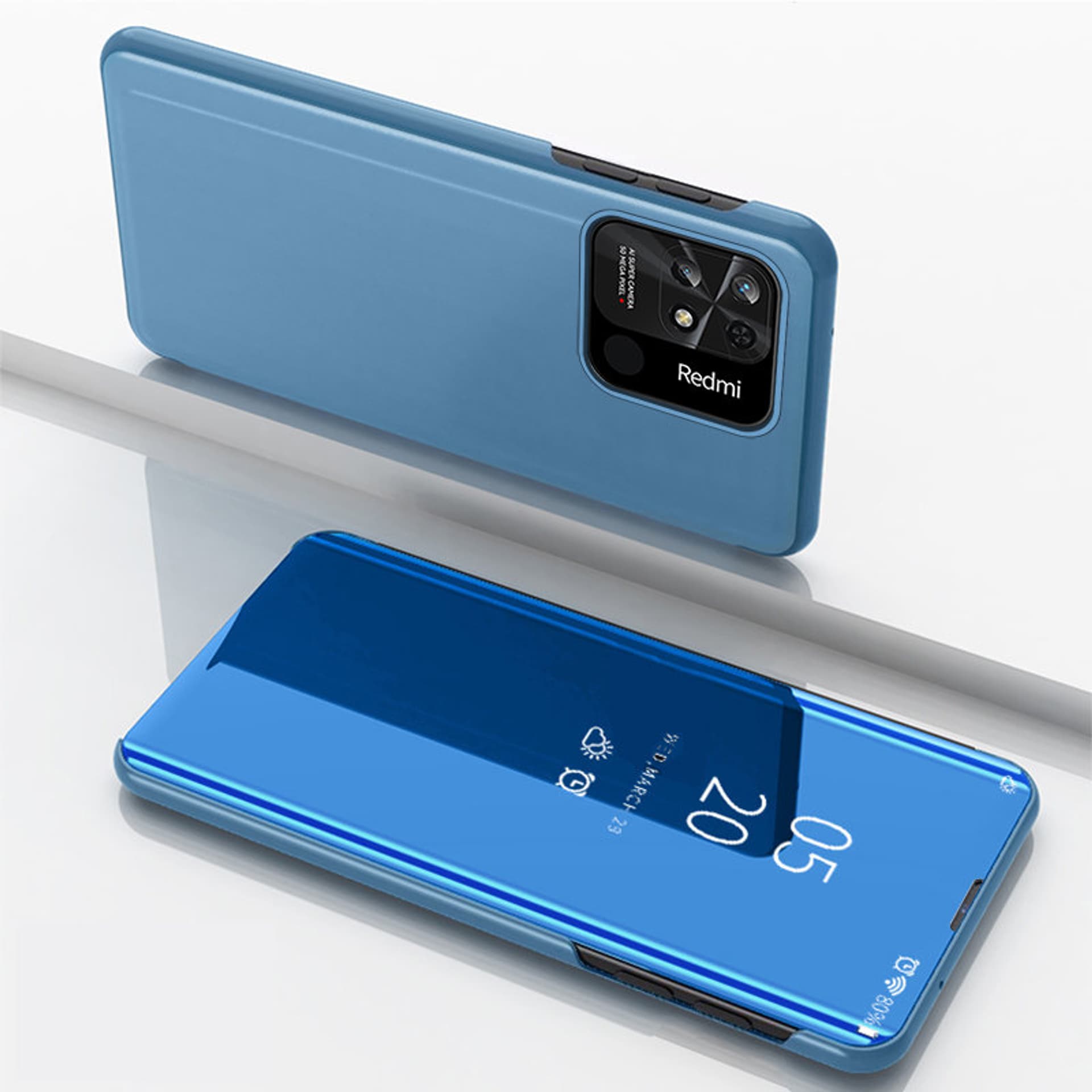 

Clear View Case etui Xiaomi Redmi 10C pokrowiec z klapką niebieskie