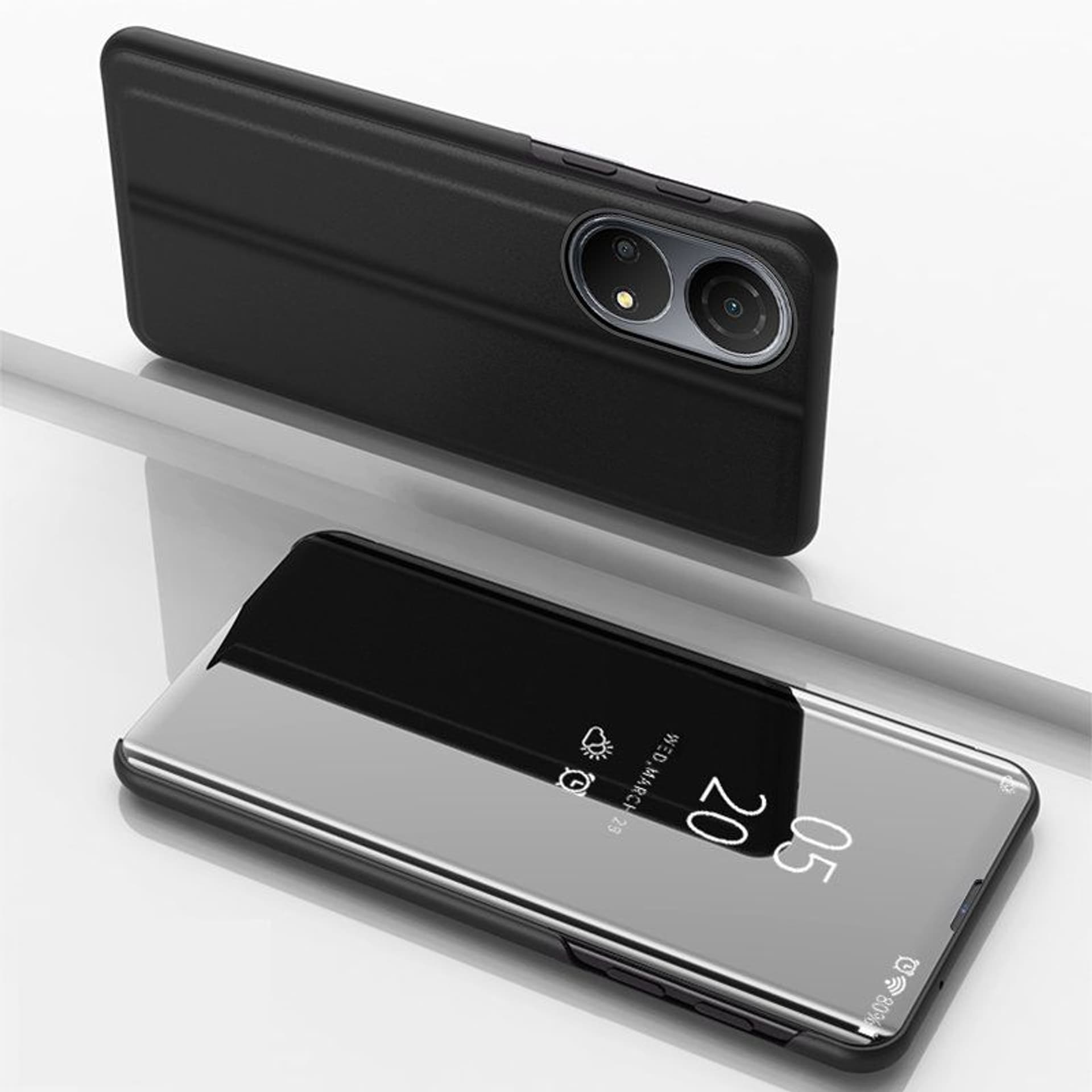 

Clear View Case etui Honor X7 / Honor Play 30 Plus pokrowiec z klapką czarne