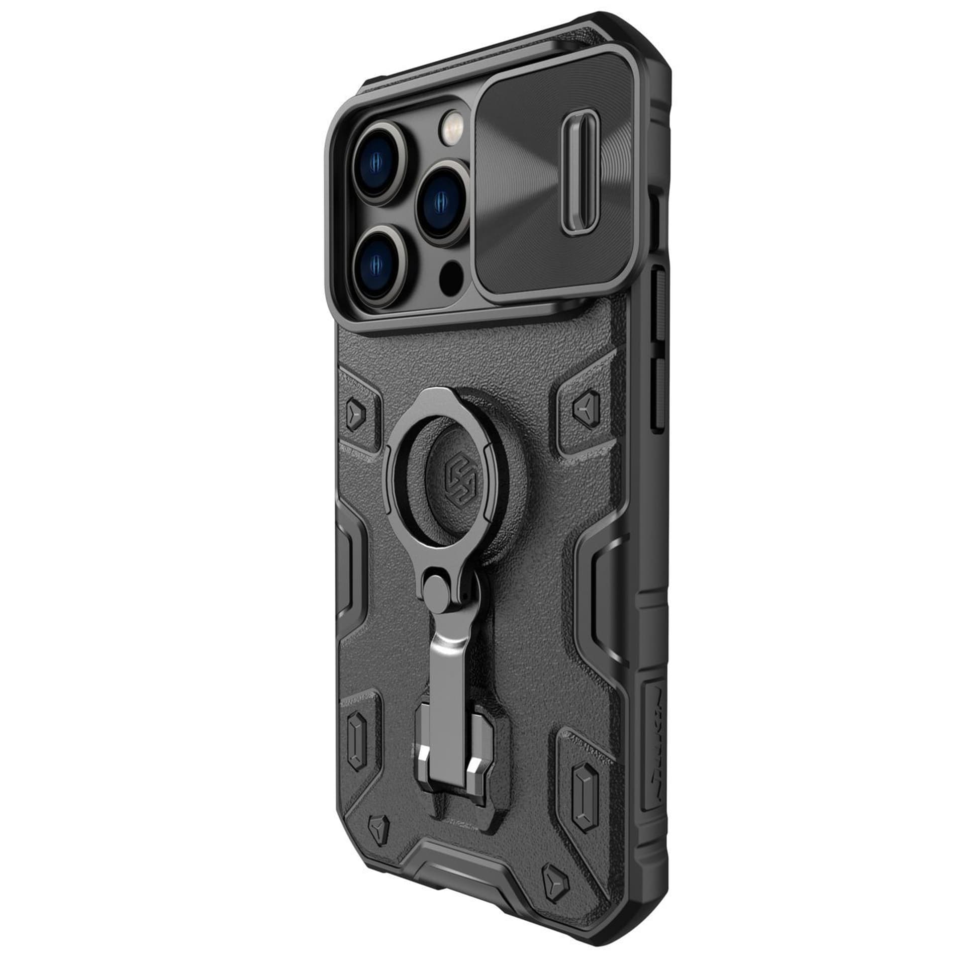 

Nillkin CamShield Armor Pro Magnetic Case etui iPhone 14 Pro magnetyczny pokrowiec MagSafe z osłoną na aparat czarne