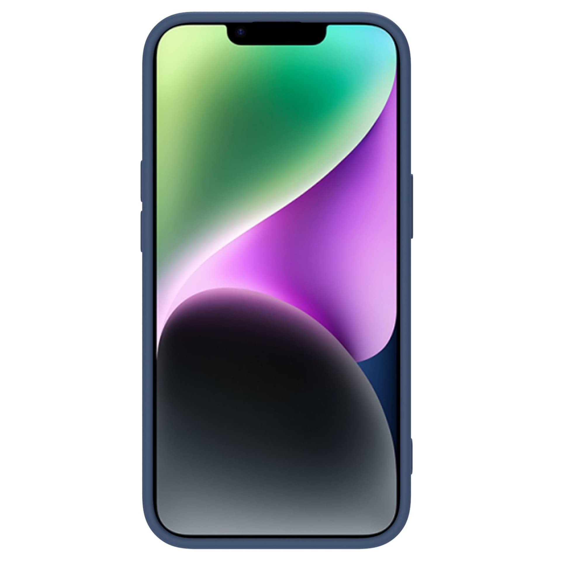 

Nillkin CamShield Silky Silicone Case etui iPhone 14 Plus pokrowiec z osłoną na aparat niebieski