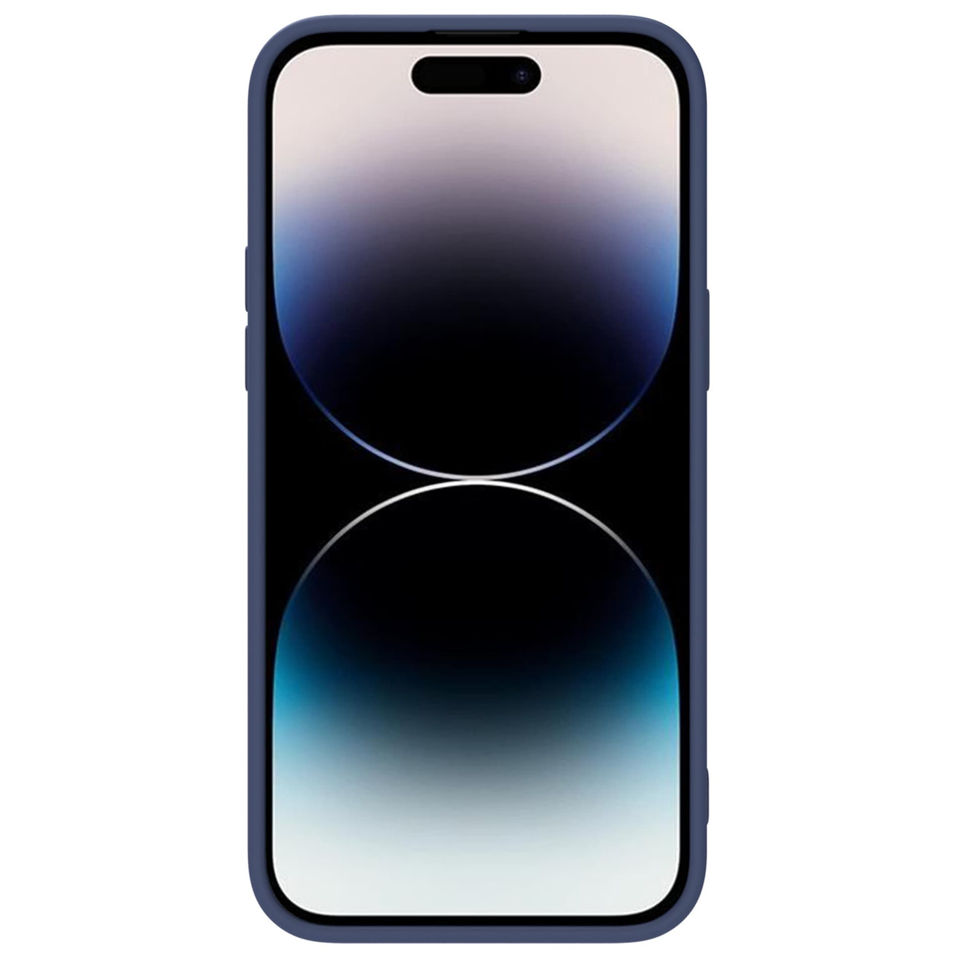

Nillkin CamShield Silky Silicone Case etui iPhone 14 Pro pokrowiec z osłoną na aparat niebieski