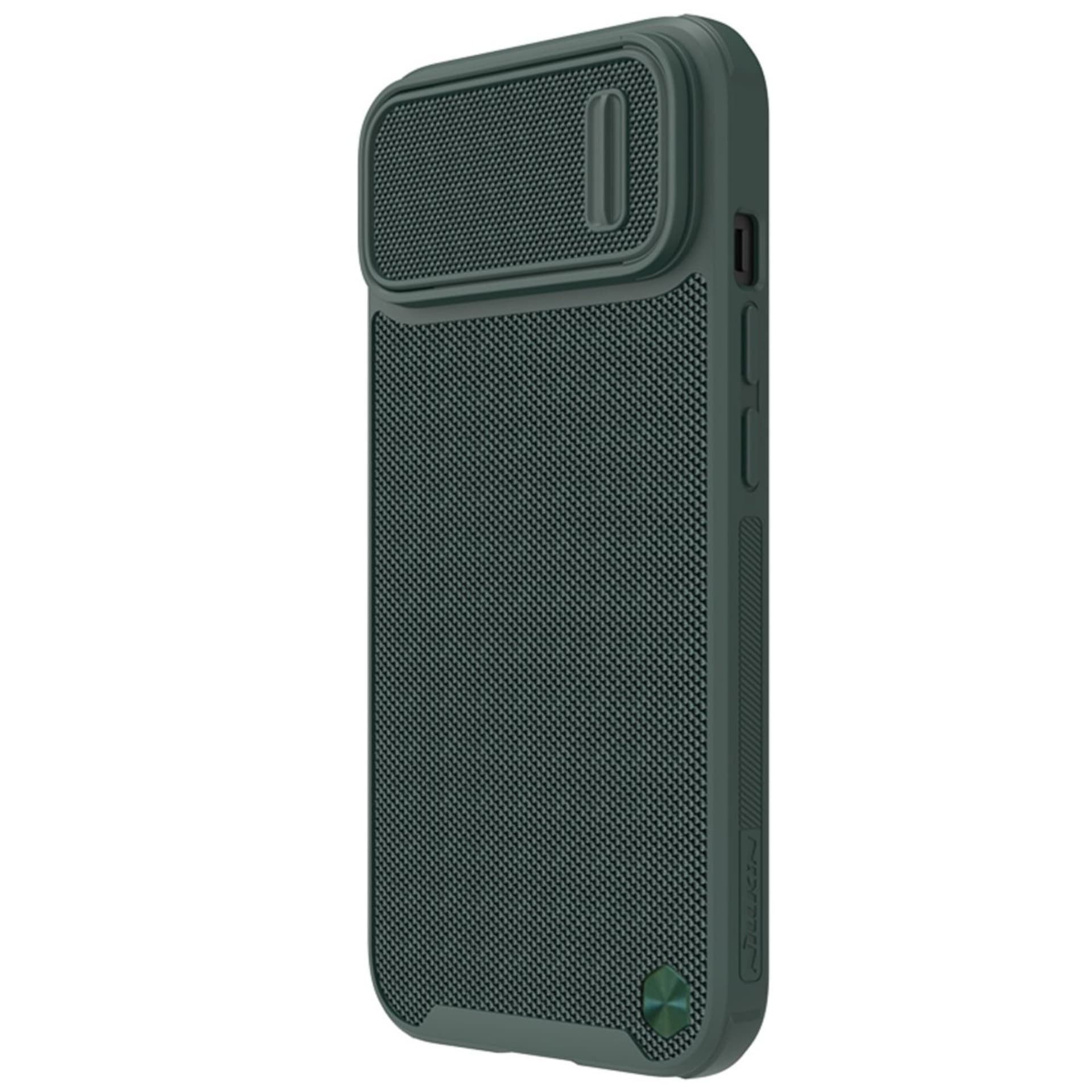 

Nillkin Textured S Case etui iPhone 14 Pro Max pancerny pokrowiec z osłoną na aparat ciemnozielone