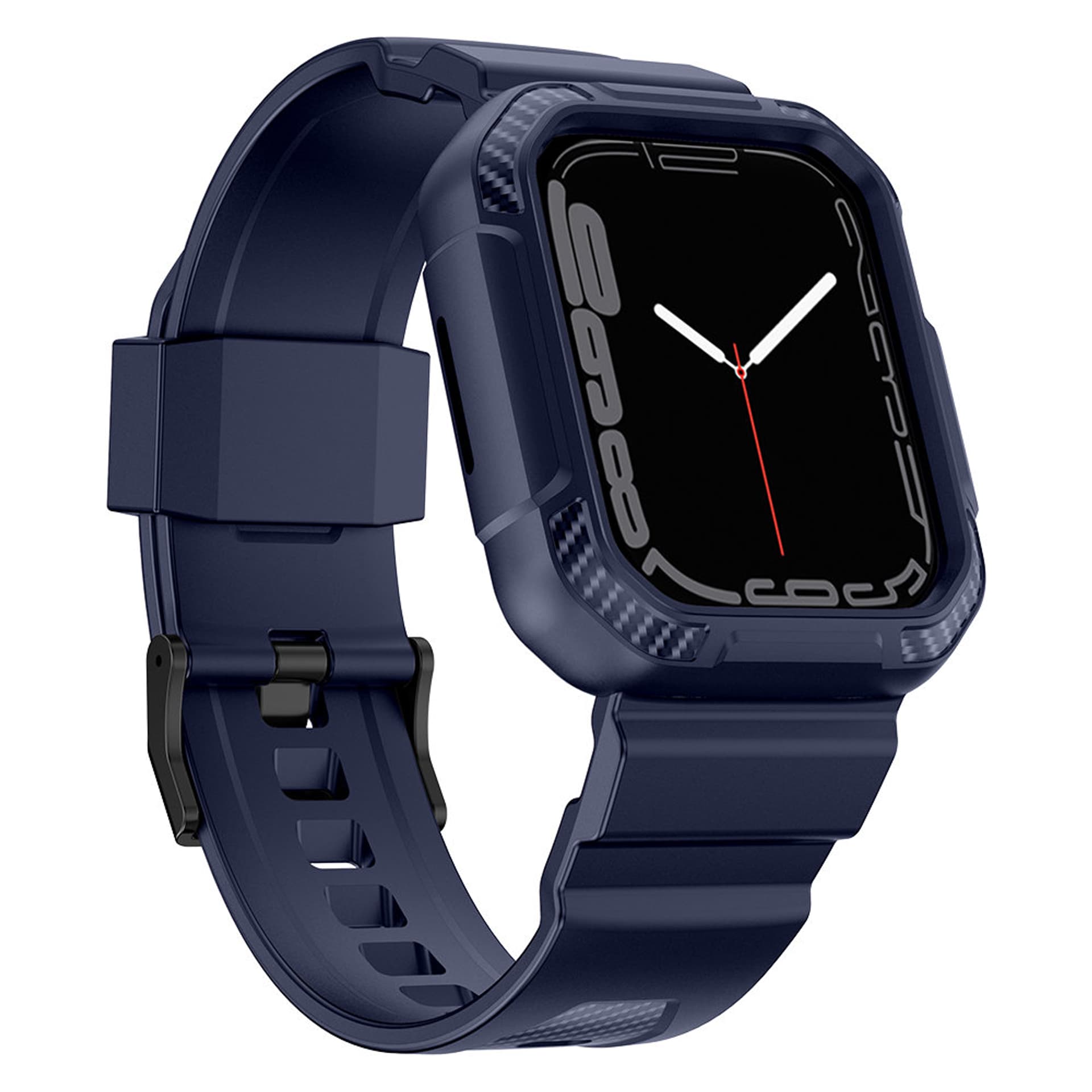 

Kingxbar CYF106 2w1 pasek Apple Watch SE, 8, 7, 6, 5, 4, 3, 2, 1 (41, 40, 38 mm) z wbudowanym etui niebieski, 41/40/38 mm) z wbudowanym etui niebiesk