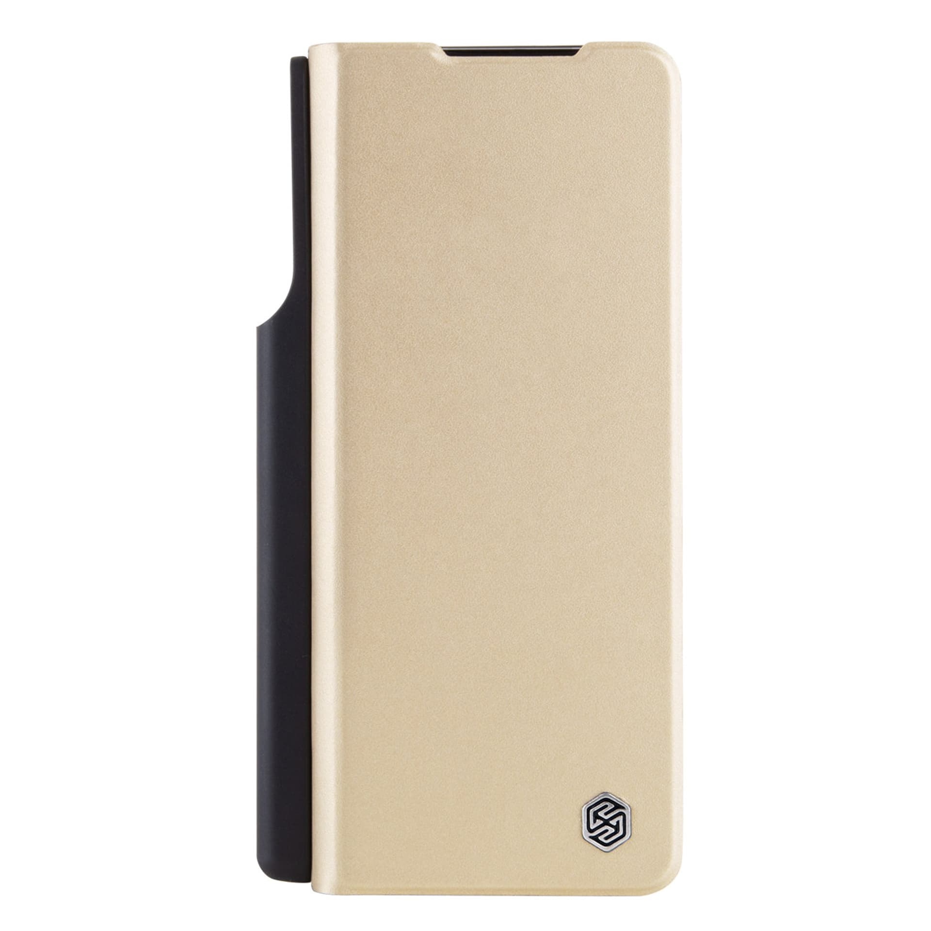 

Nillkin Qin Leather Pro Case etui Samsung Galaxy Z Fold 4 pokrowiec osłoną na aparat i miejscem na rysik złote
