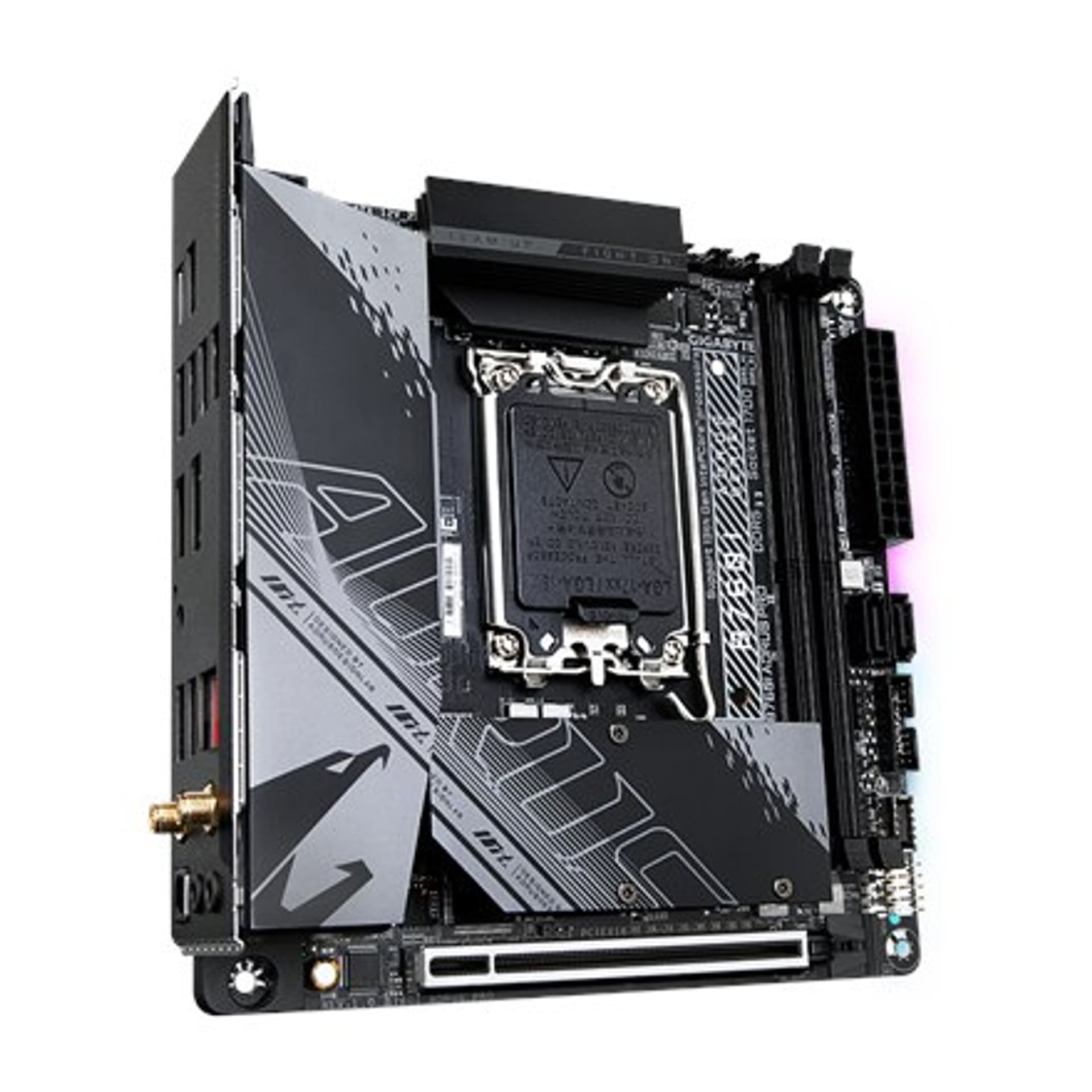 

Gigabyte B760I AORUS PRO 1.0 Rodzina procesorów Intel, Gniazdo procesora LGA1700, DDR5 DIMM, Gniazda pamięci 2, Obsługiwane inte