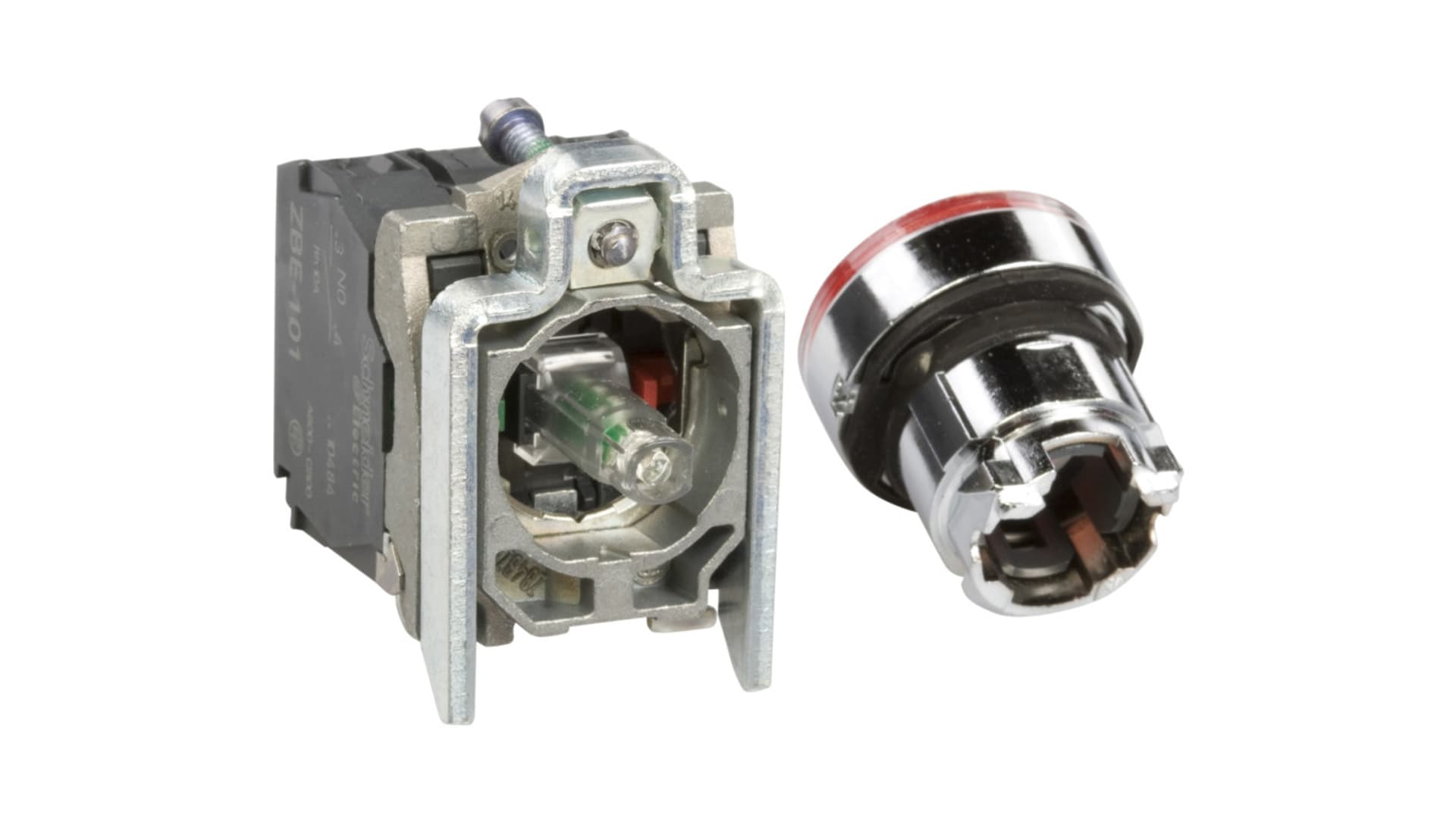 

Przycisk sterowniczy 22mm czerwony z samopowrotem z podświetleniem 1Z 1R XB4BW34B5