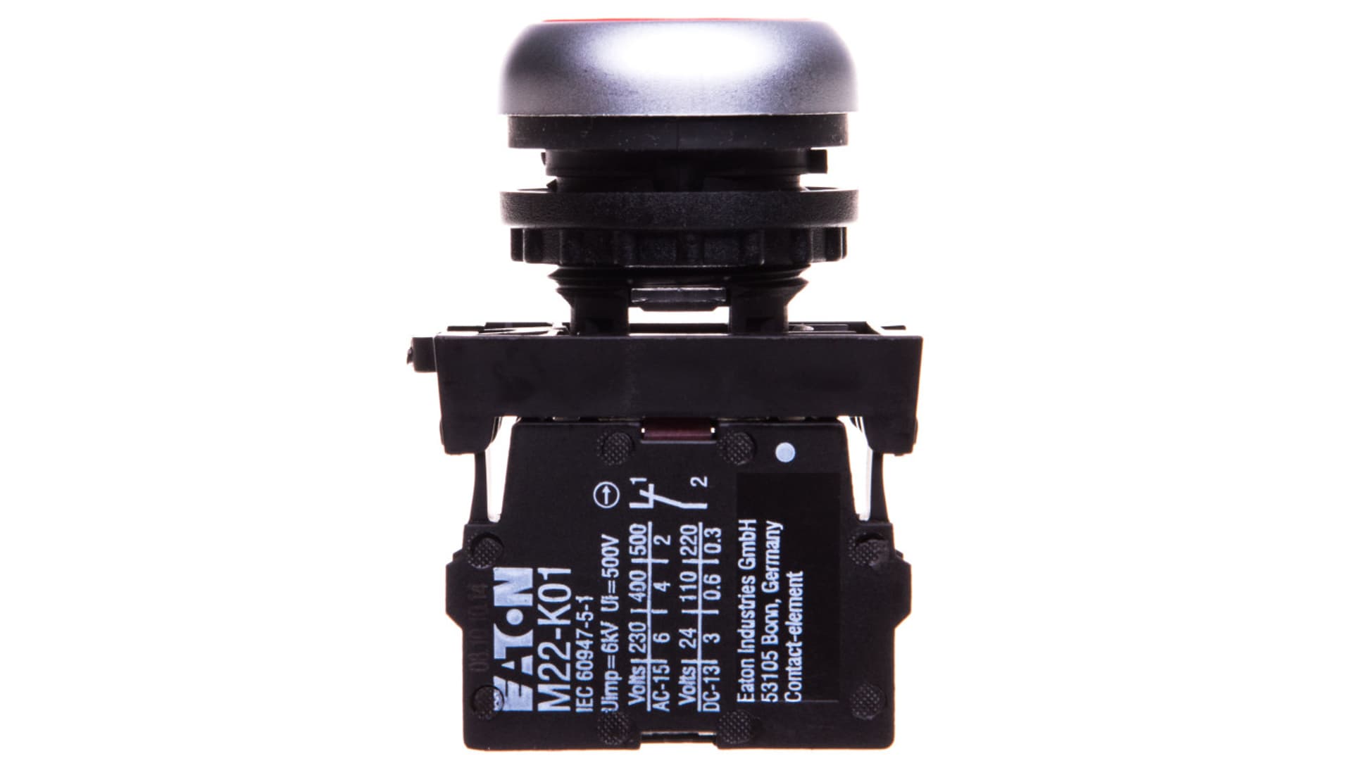 

Przycisk sterowniczy czerwony /O/ 1R 22mm z samopowrotem M22-D-R-X0/K01 216510