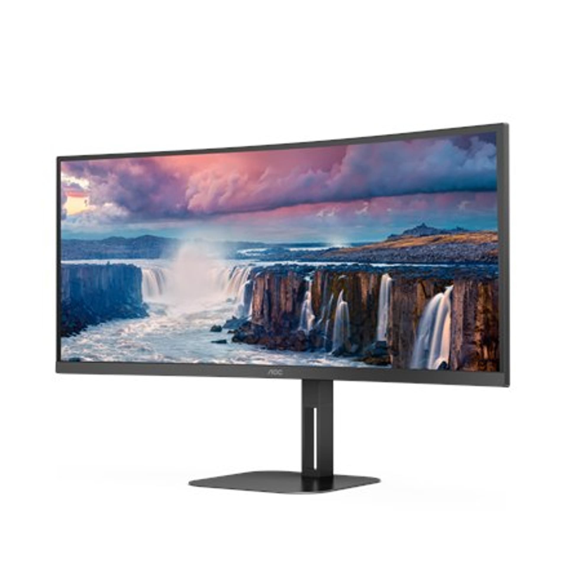 

Zakrzywiony monitor AOC CU34V5C/BK 34", VA, WQHD, 3440 x 1440, 21:9, 4 ms, 300 cd/m², Liczba portów HDMI 1, 100 Hz