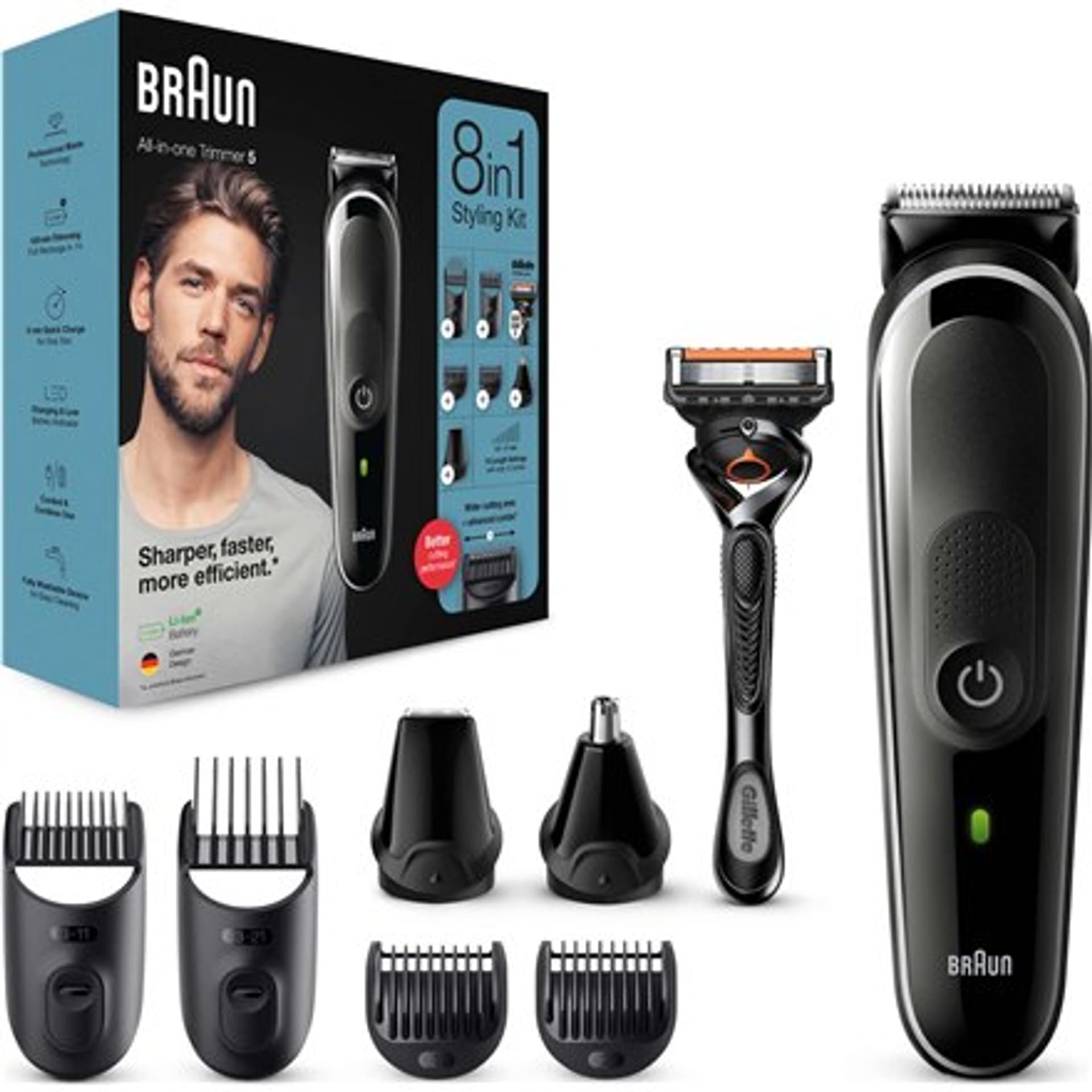 

Zestaw do pielęgnacji Braun Multi-Grooming MGK5360 Bezprzewodowy, Liczba stopni długości 13, Czarny