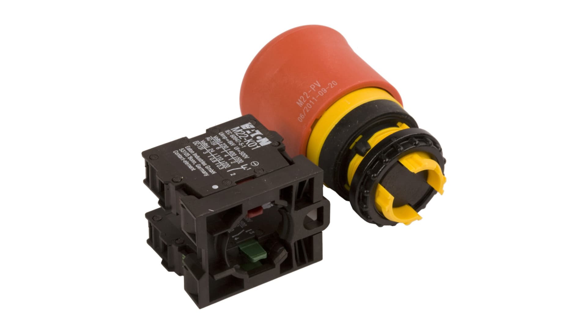 

Przycisk bezpieczeństwa 22mm 1Z 1R IP66 przez pociągnięcie M22-PV/K11 216516